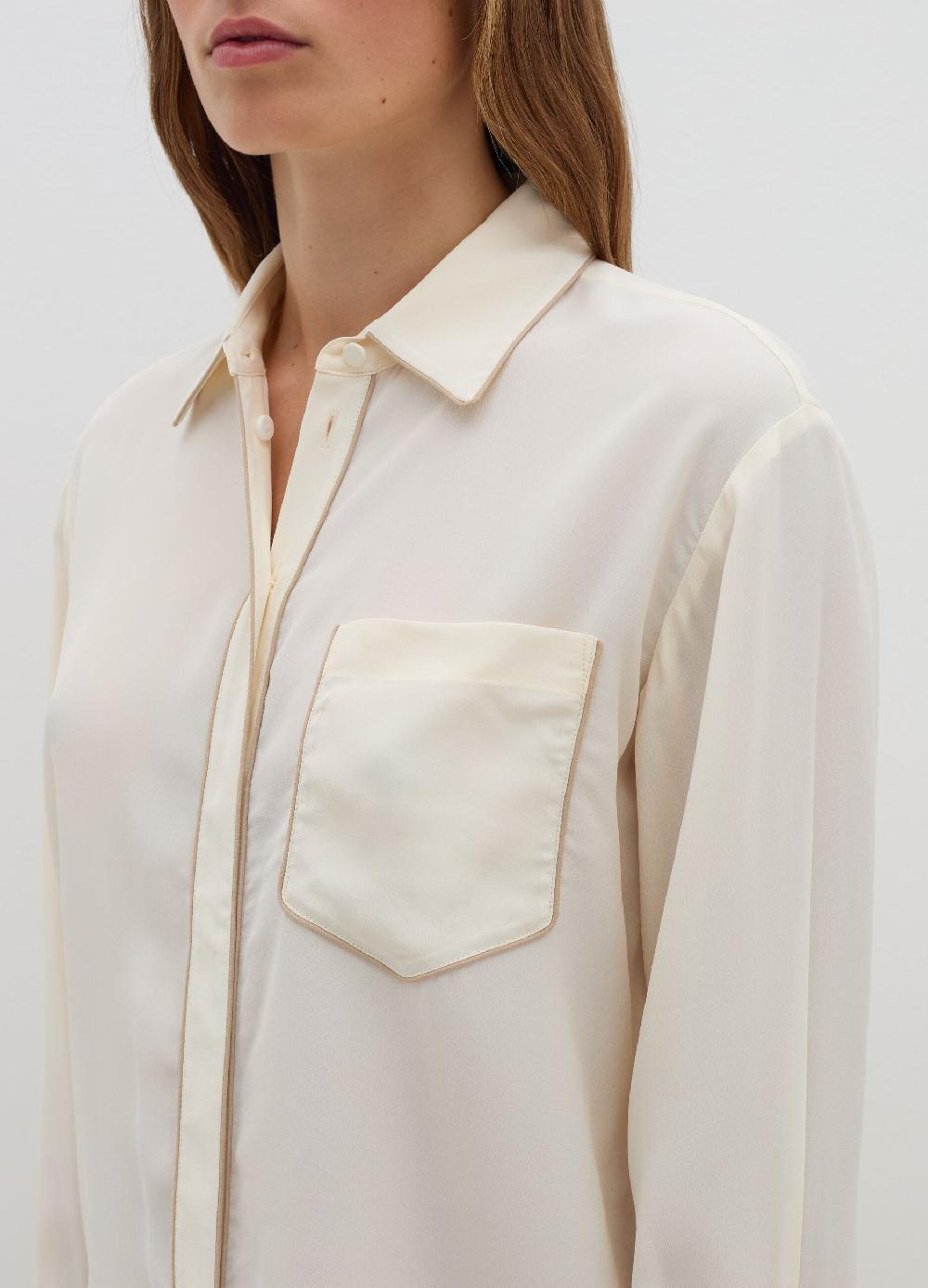 Stefanel Camicia loose fit con piping a contrasto Smaltimento dello stoccaggio