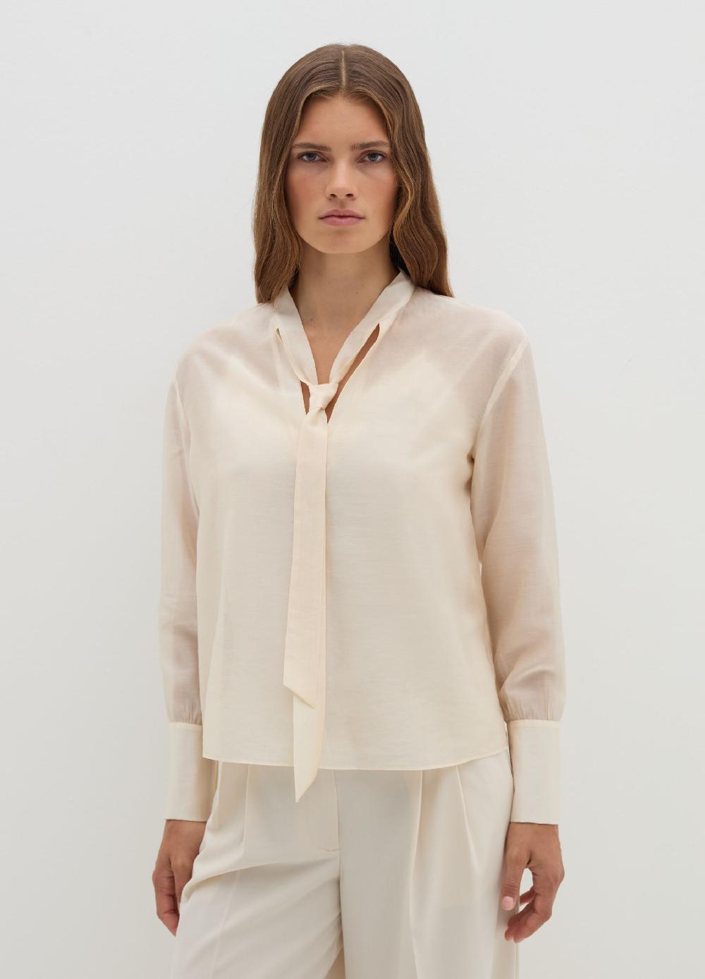 Stefanel Blusa in Tencel muslin con fiocco I Più Venduti