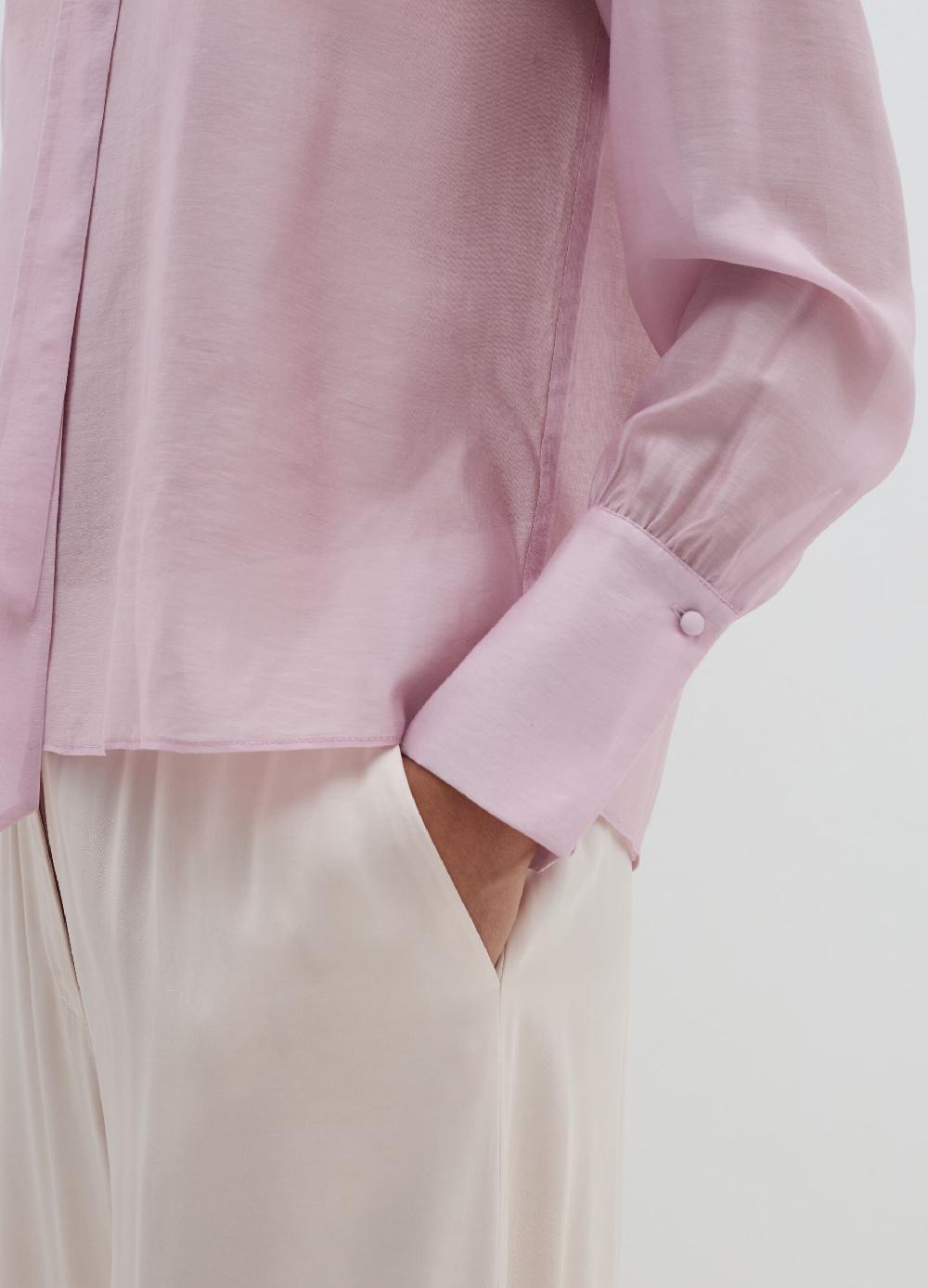 Stefanel Blusa in Tencel muslin con fiocco Vendite Flash