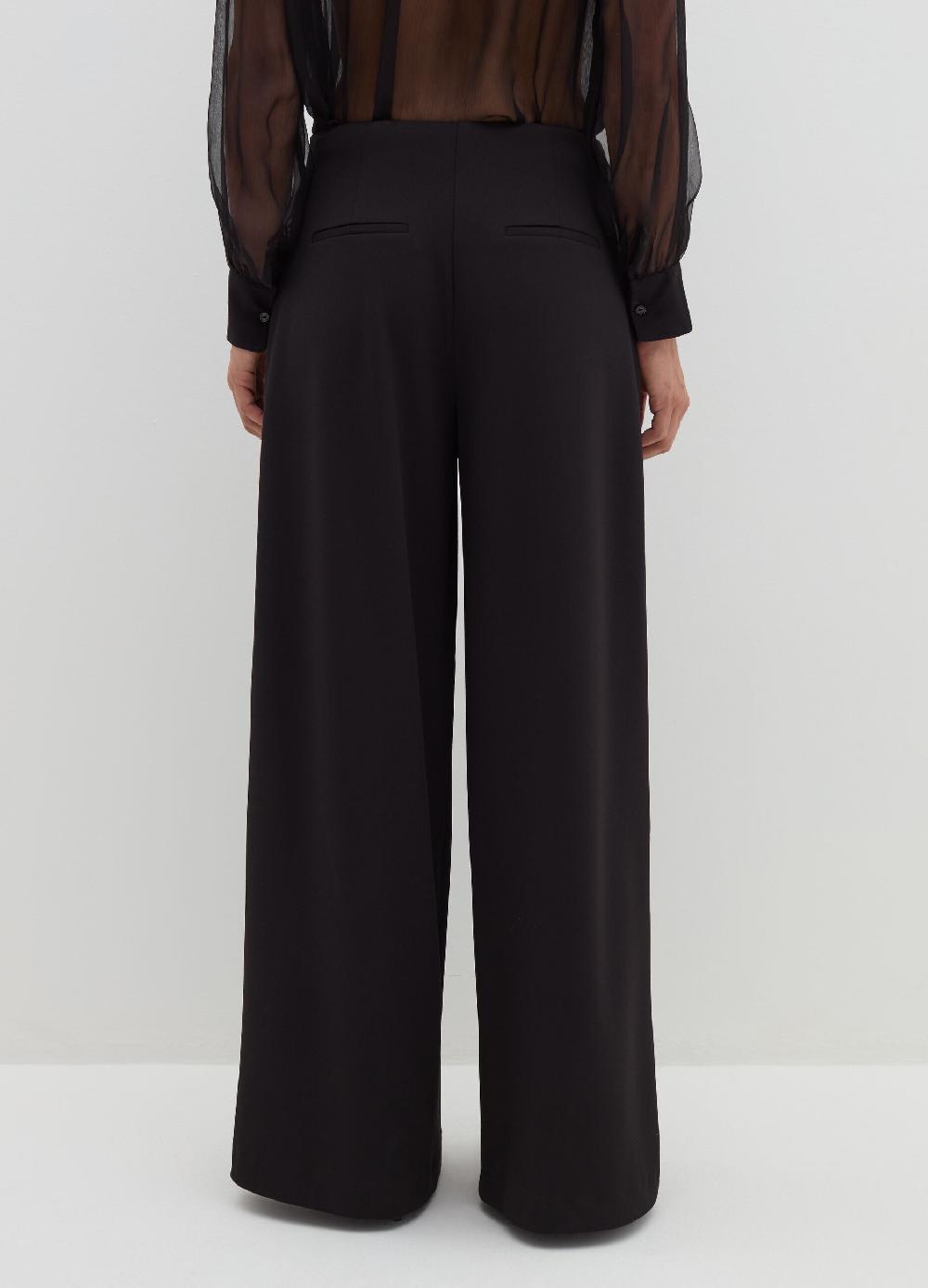 Stefanel Pantalone palazzo plisse in crêpe Vendita