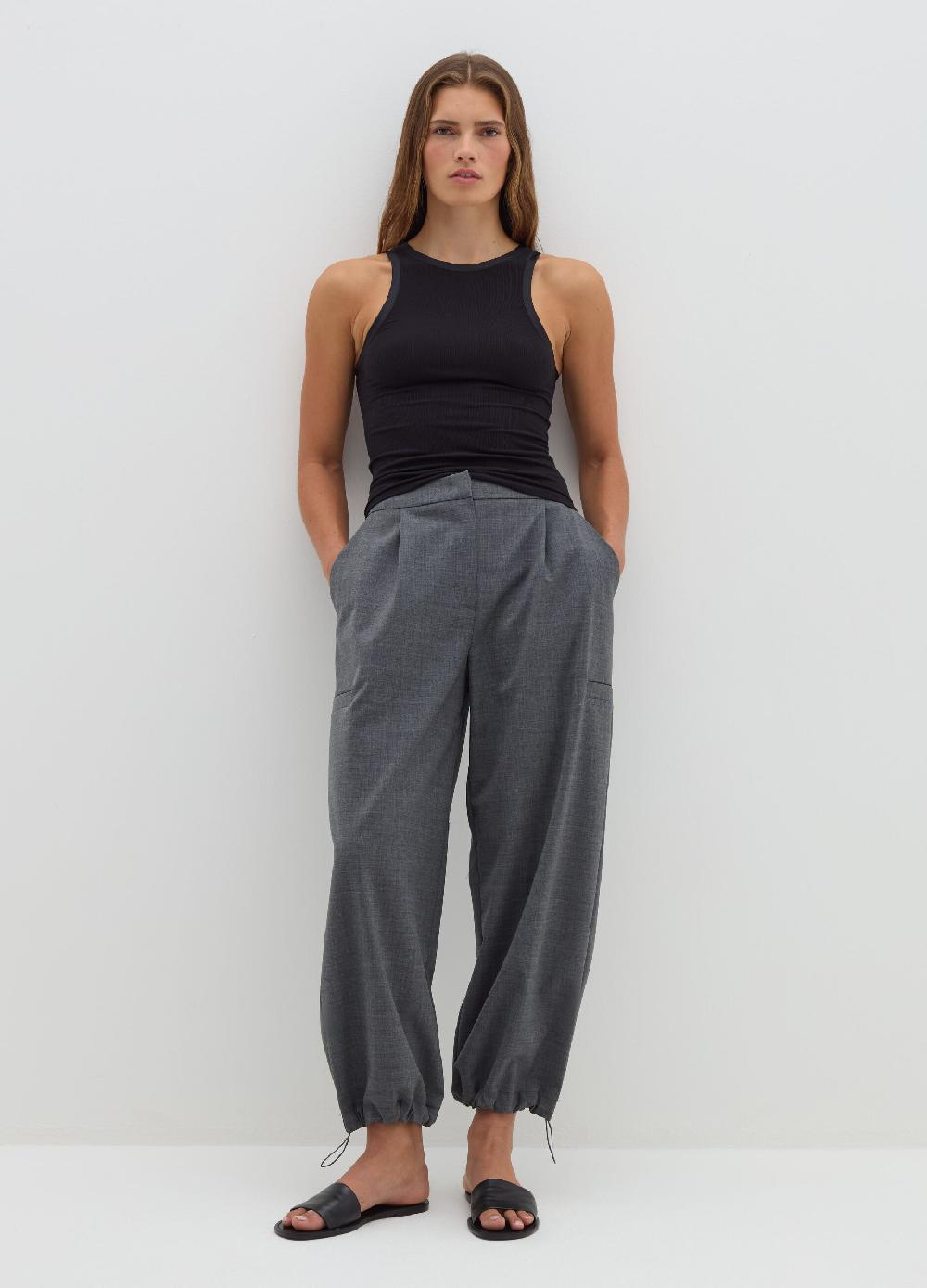 Stefanel Pantalone a gamba larga in fresco lana Promozione