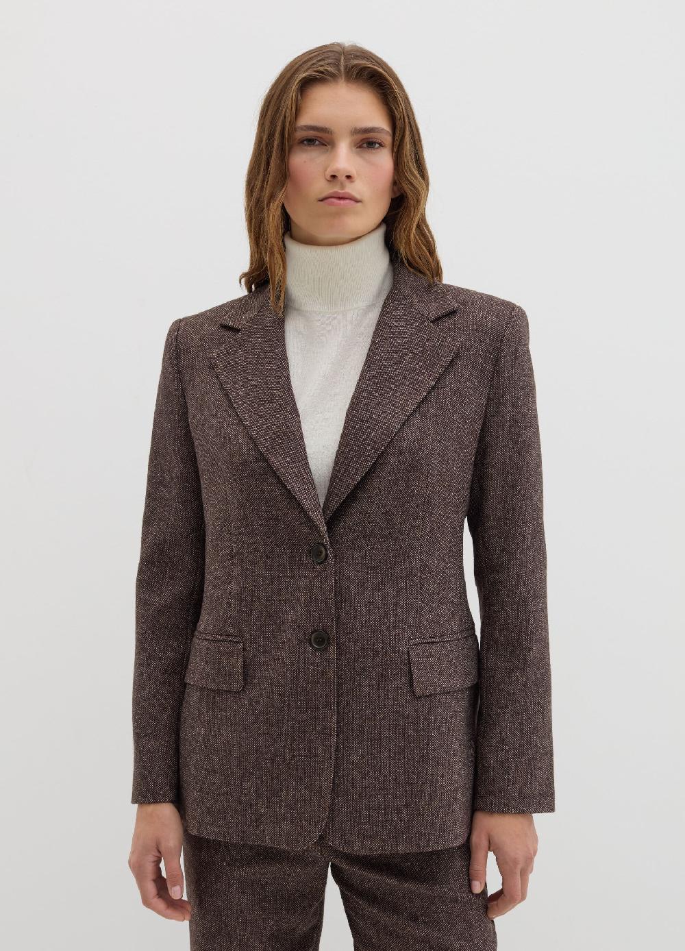 Stefanel Blazer monopetto in tweed Sconto