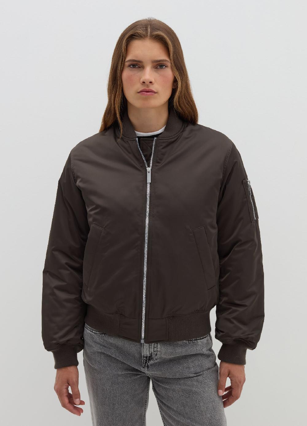 Stefanel Bomber full-zip effetto satin Outlet