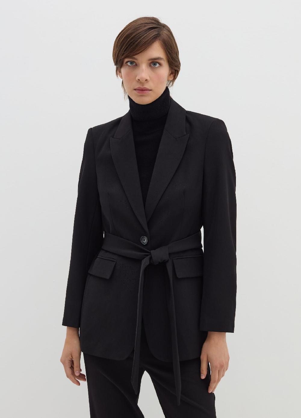 Stefanel Blazer monopetto con cintura In Vendita