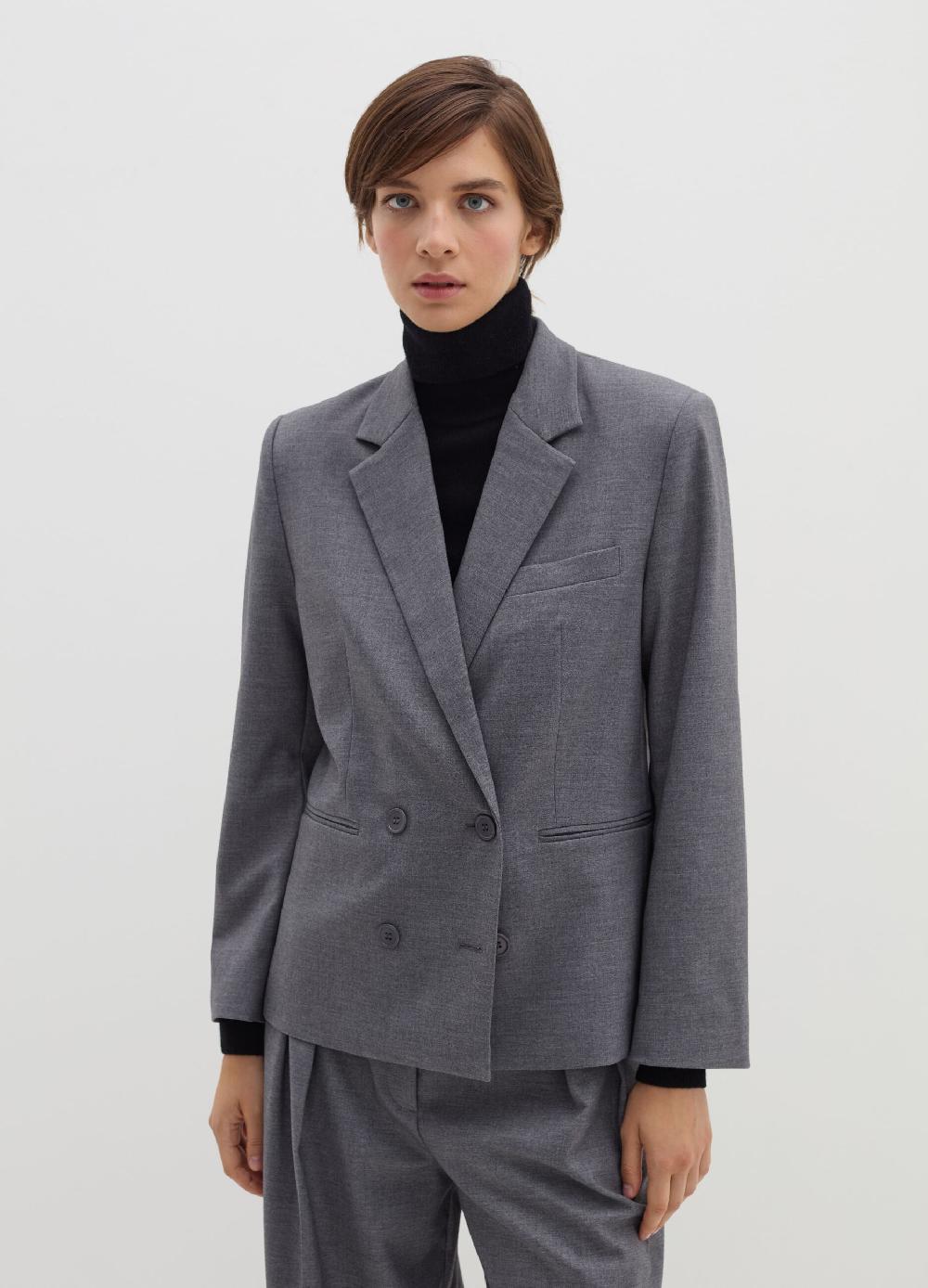 Stefanel Blazer doppiopetto in flanella Hotsell