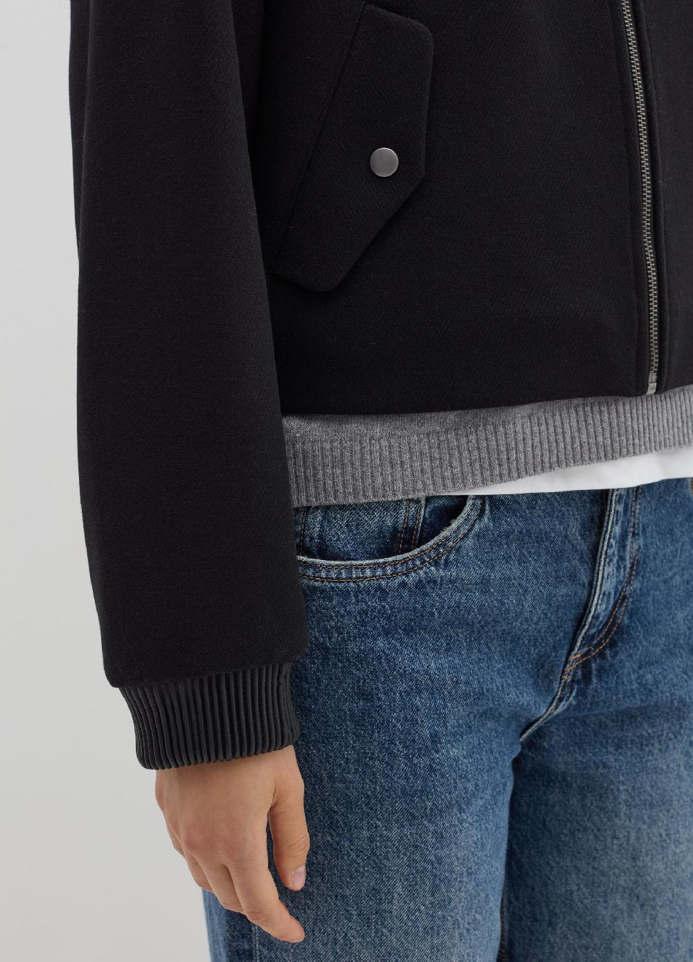 Stefanel Bomber full-zip in tweed Vendita Calda