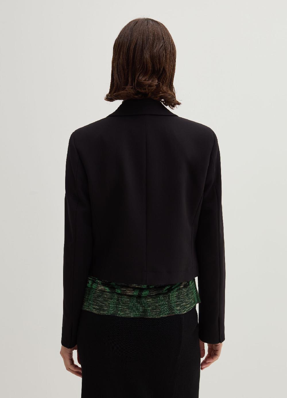 Stefanel Blazer cropped monopetto in crêpe doppia Negozio