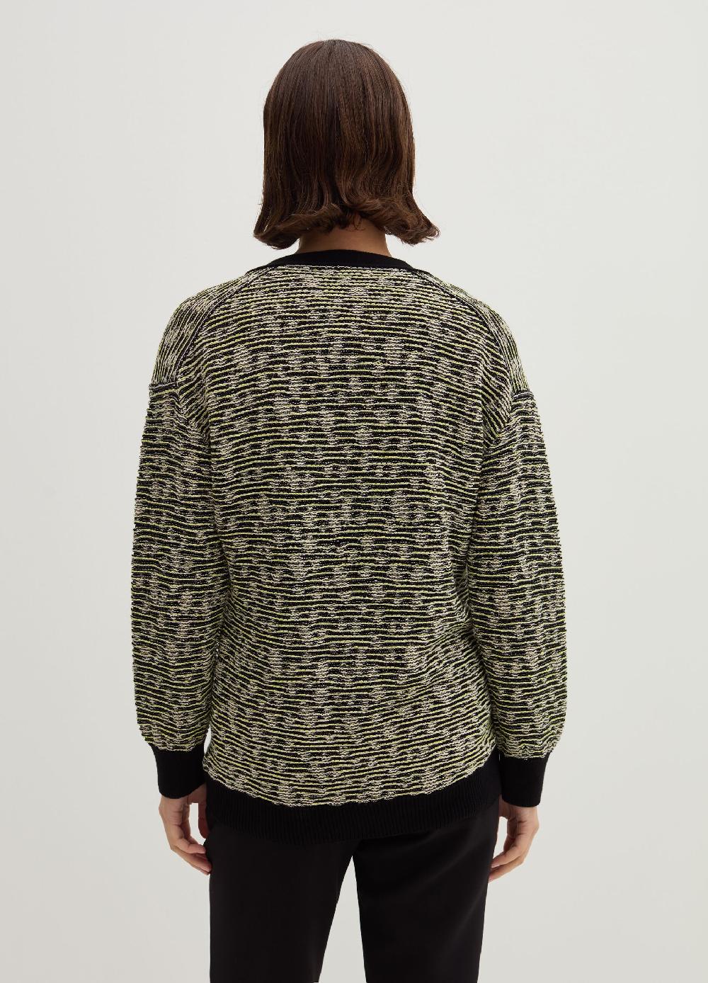 Stefanel Cardigan jacquard con scollo a V Nuova