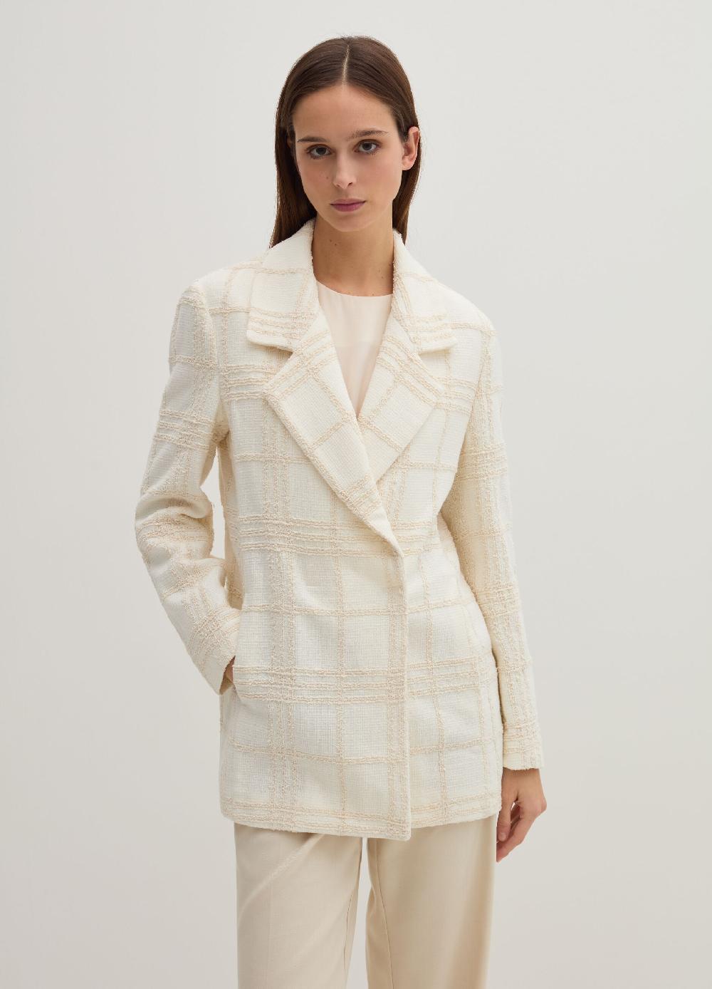 Stefanel Blazer in boucle windowpane Moda