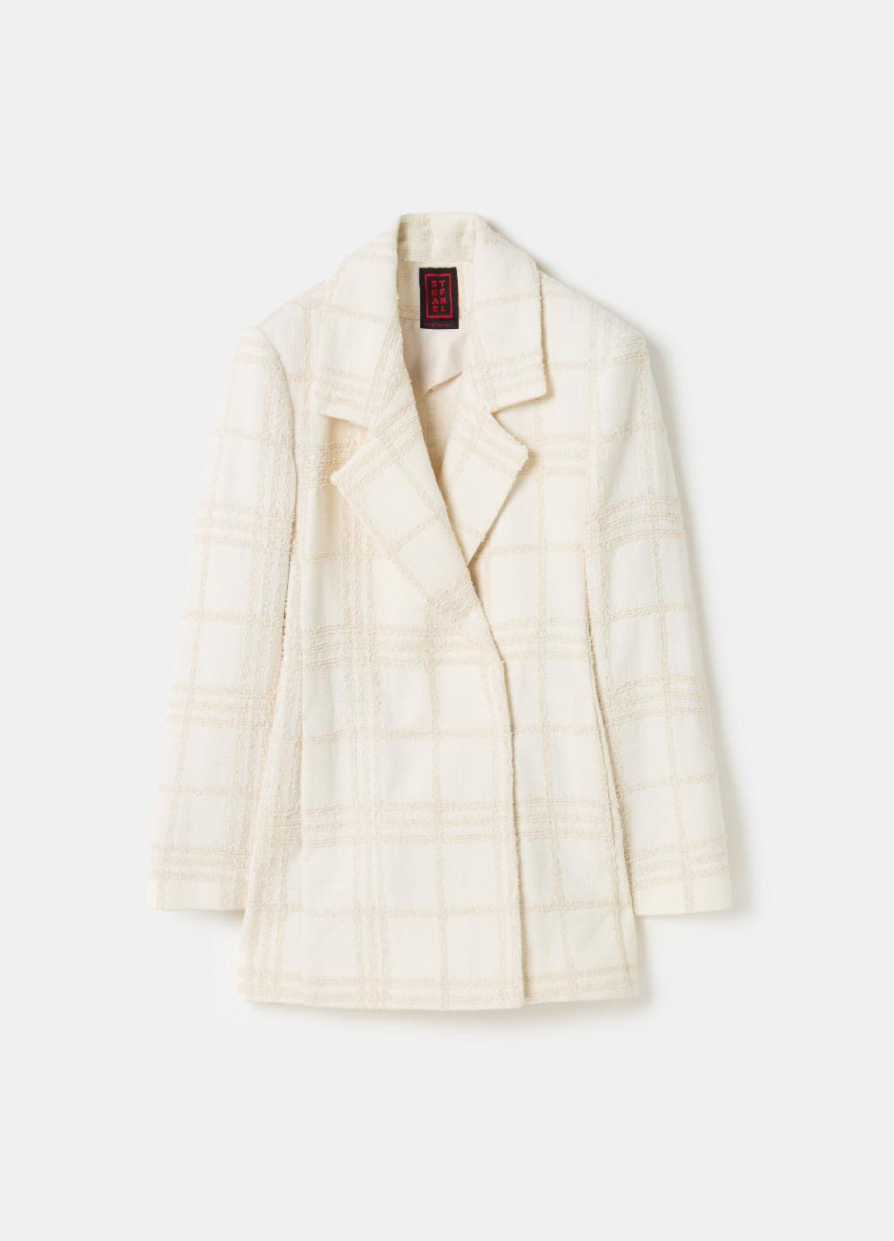 Stefanel Blazer in boucle windowpane Moda