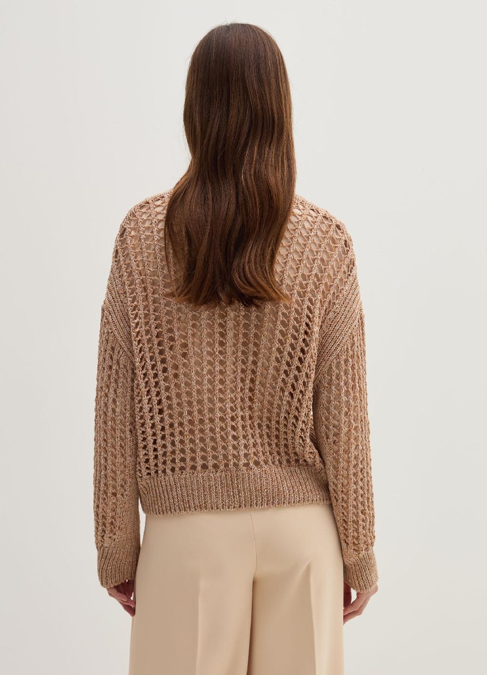 Stefanel Cardigan over trama forata effetto mouline 2025