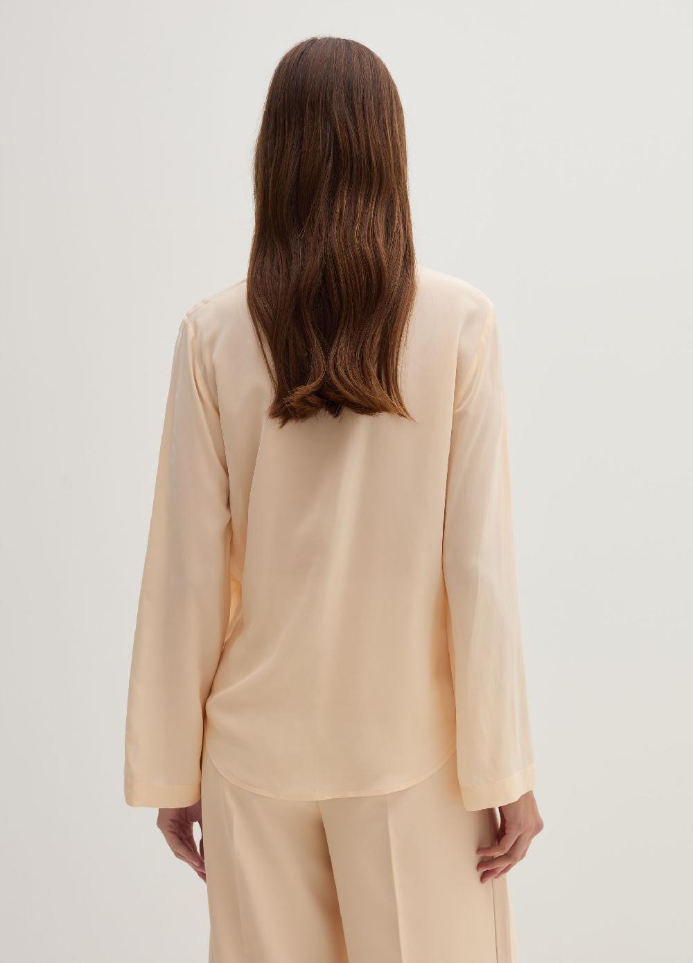 Stefanel Blusa in crêpe de chine scollo con incrocio Italy