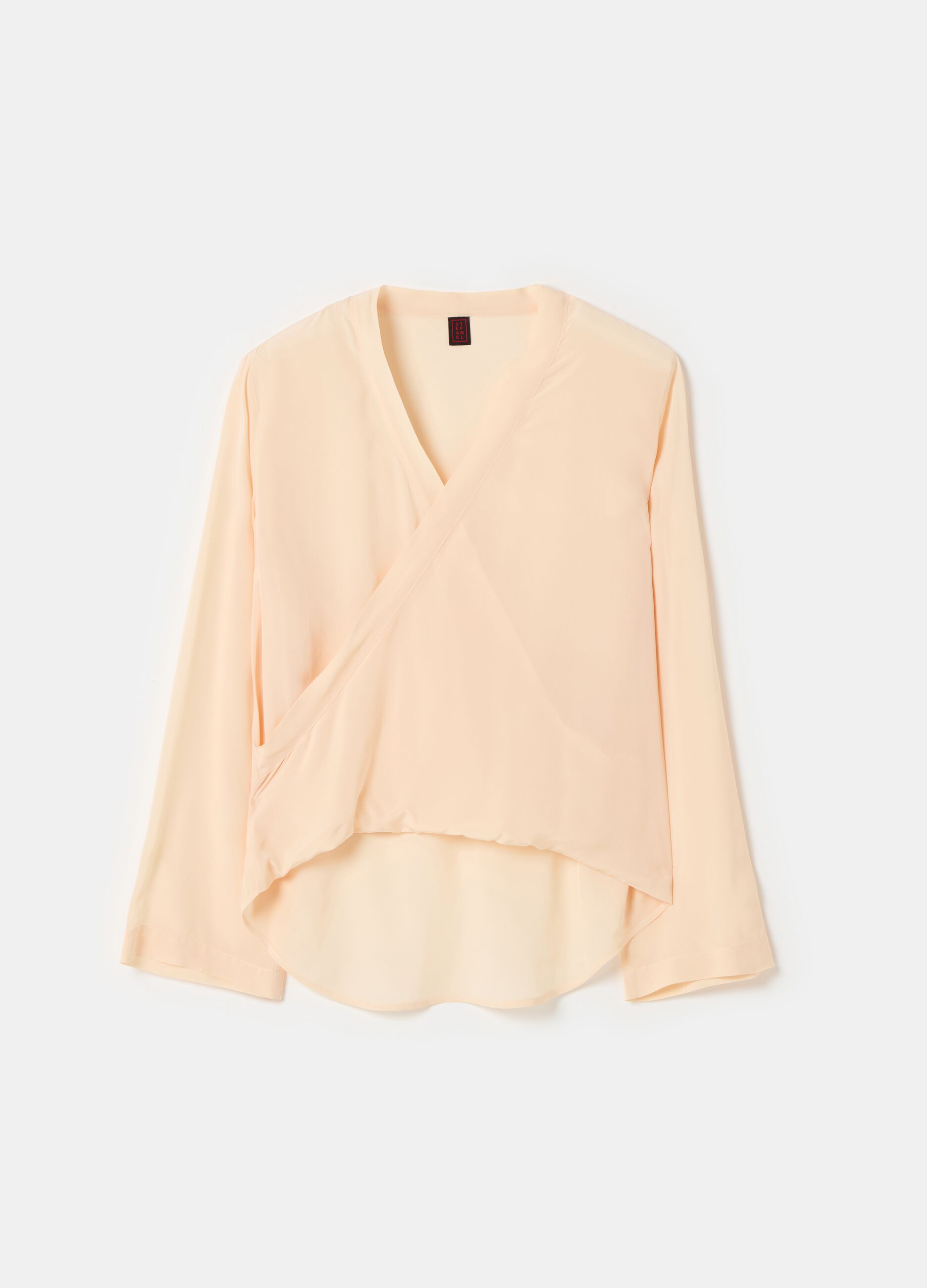 Stefanel Blusa in crêpe de chine scollo con incrocio Italy