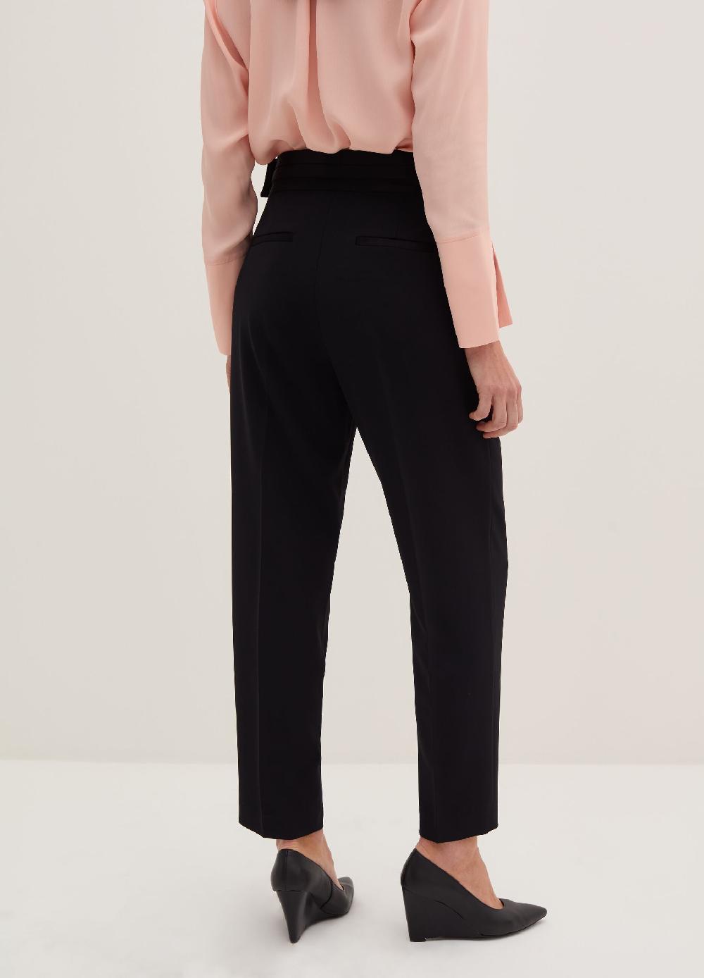 Stefanel Pantalone ankle straight fit in cadi tecnico 2025