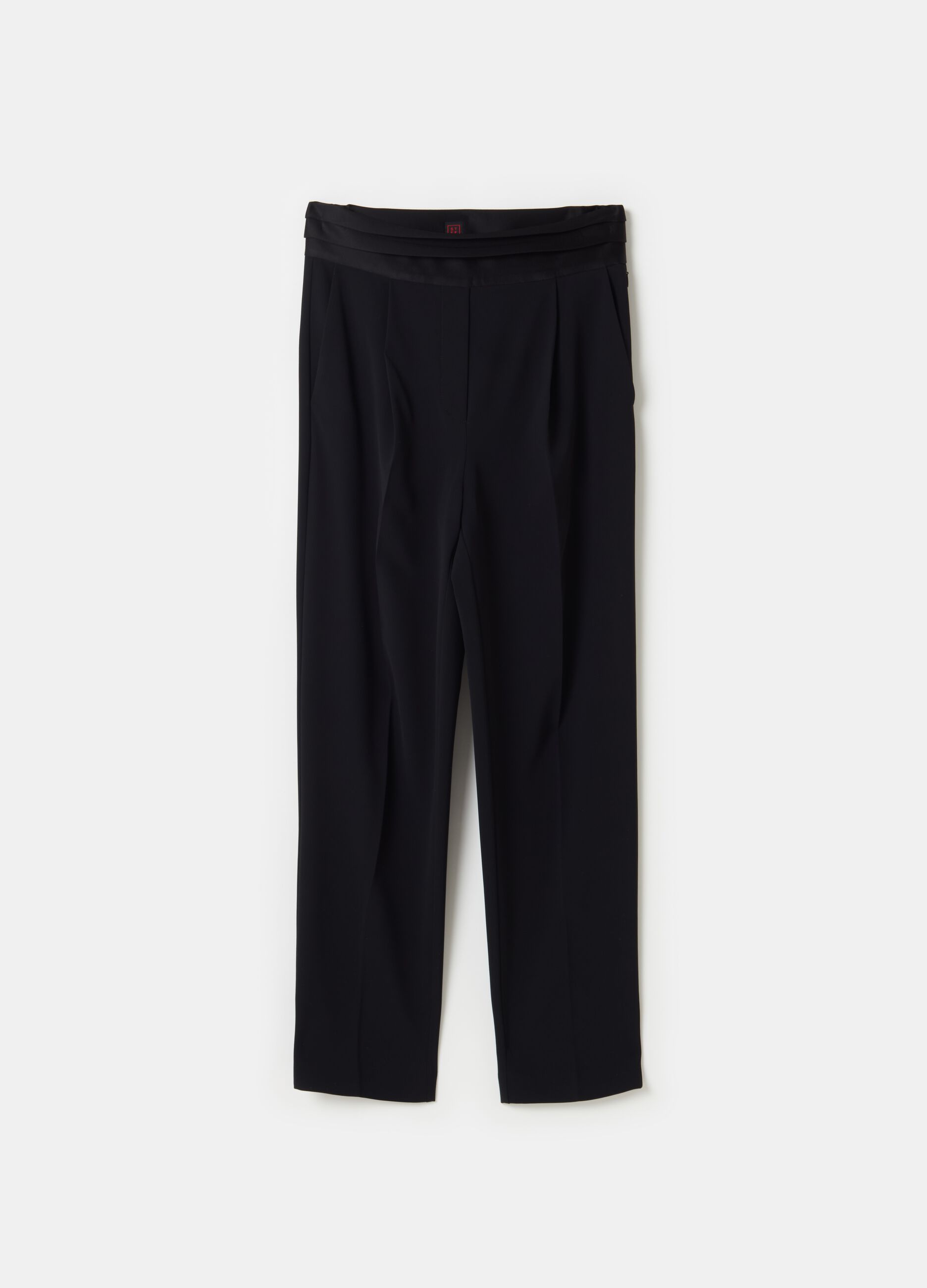 Stefanel Pantalone ankle straight fit in cadi tecnico 2025
