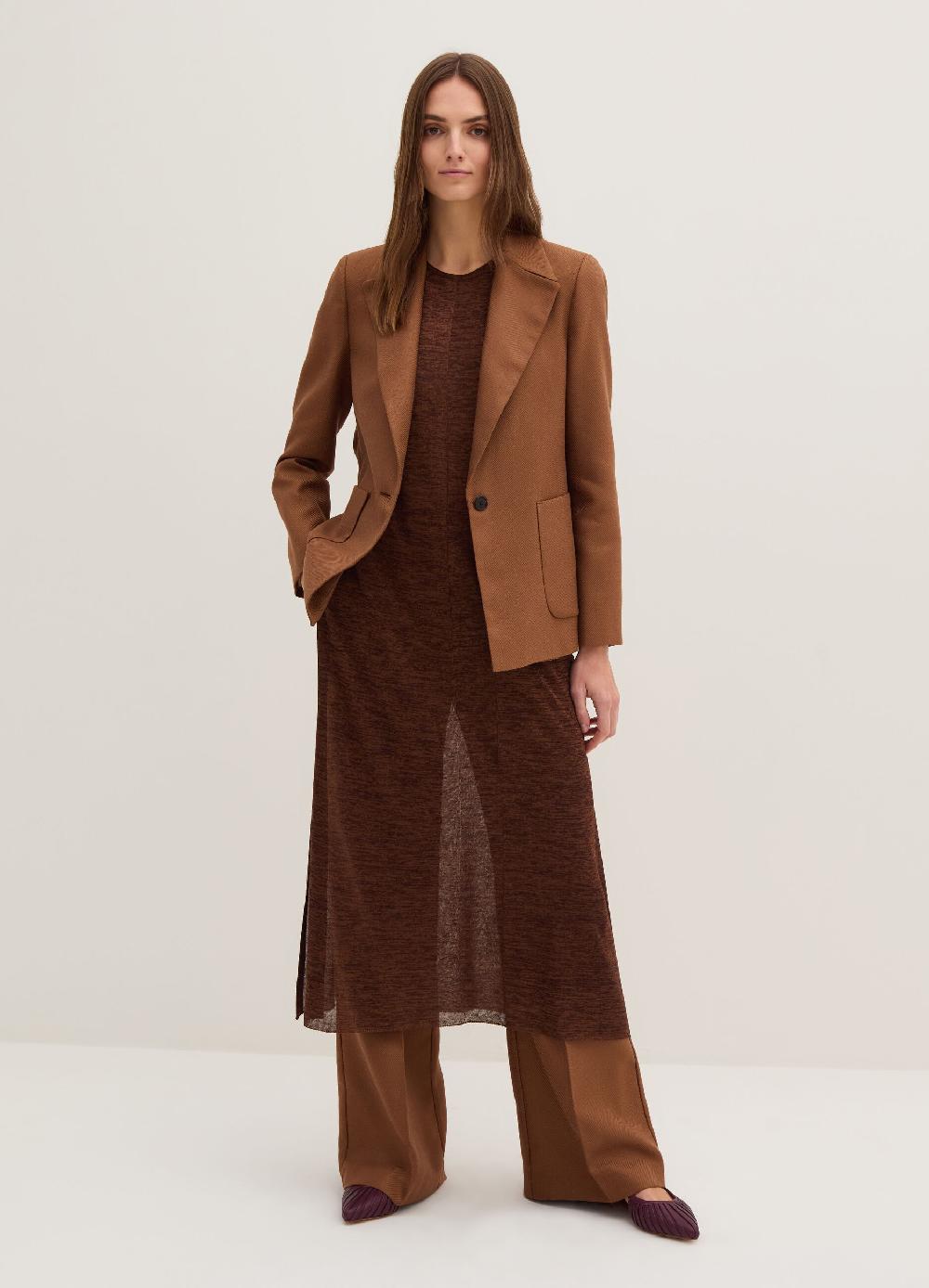 Stefanel Blazer monopetto in shiny twill con tasche Fino Al -60%