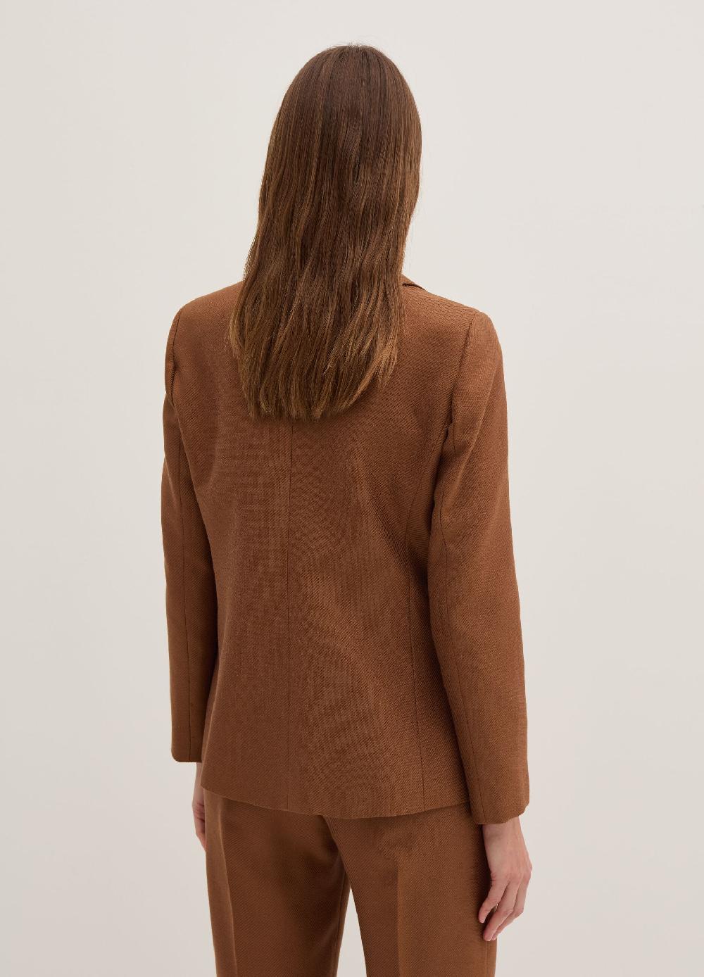 Stefanel Blazer monopetto in shiny twill con tasche Fino Al -60%