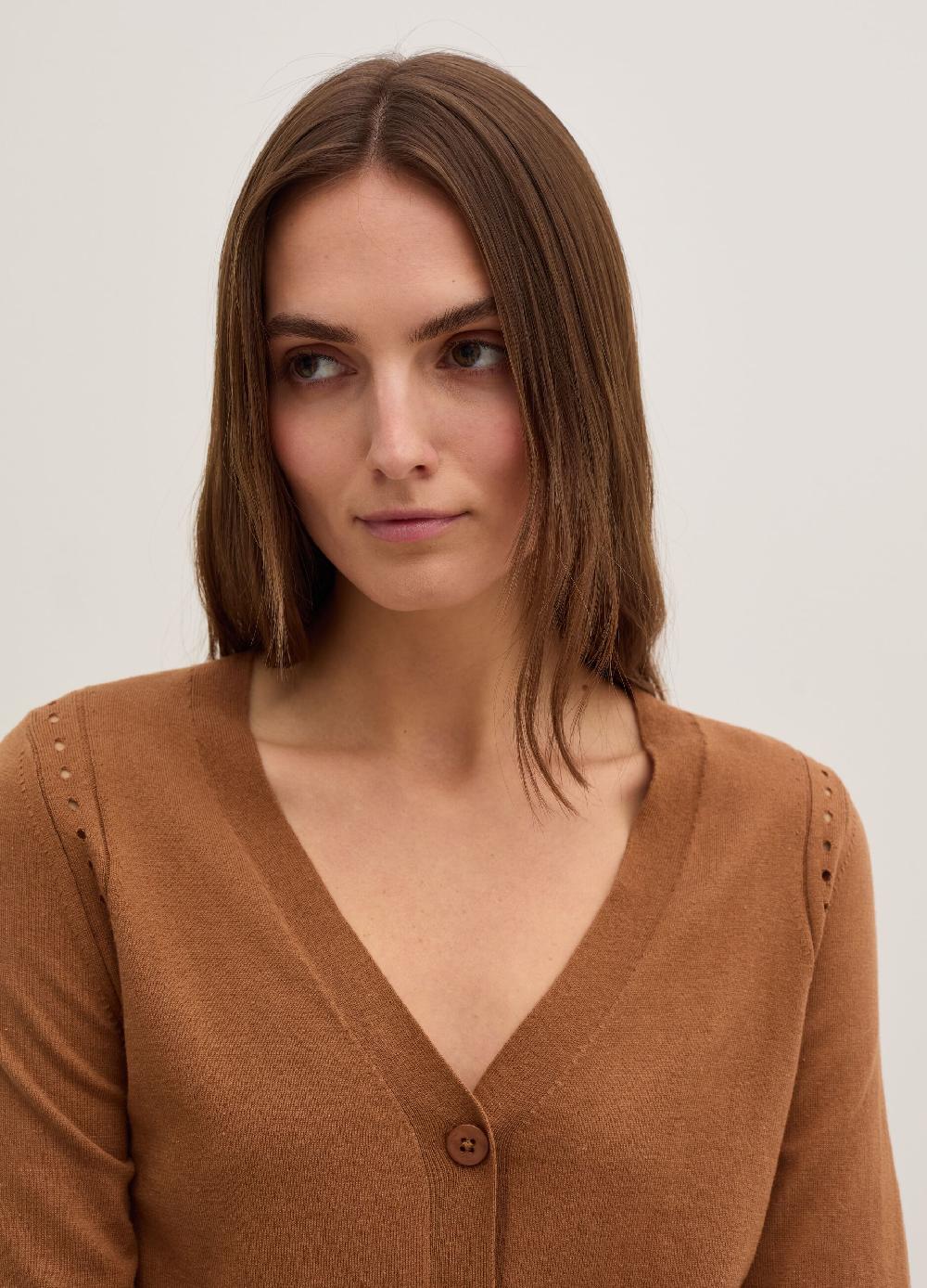 Stefanel Cardigan con dettagli traforati scollo a V Convenienza
