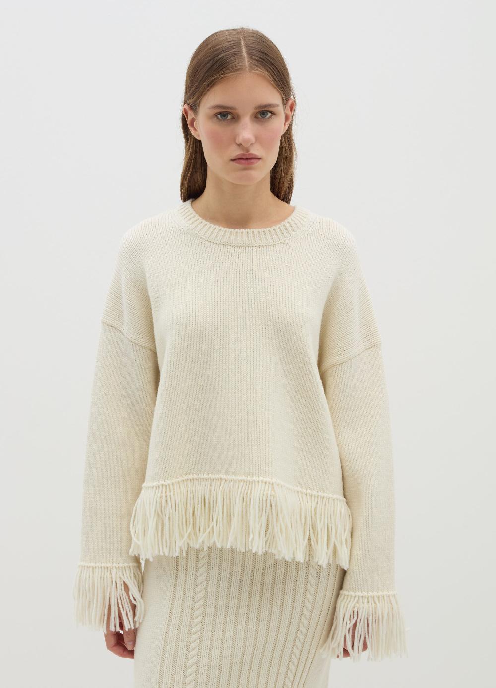 Stefanel Maglia over in cordonetto con frange Offerta