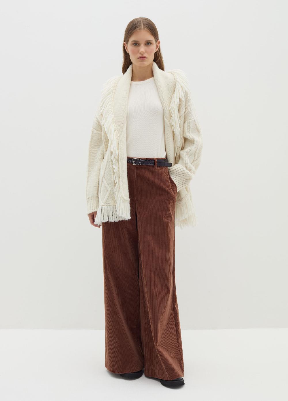 Stefanel Pantalone a gamba larga in corduroy