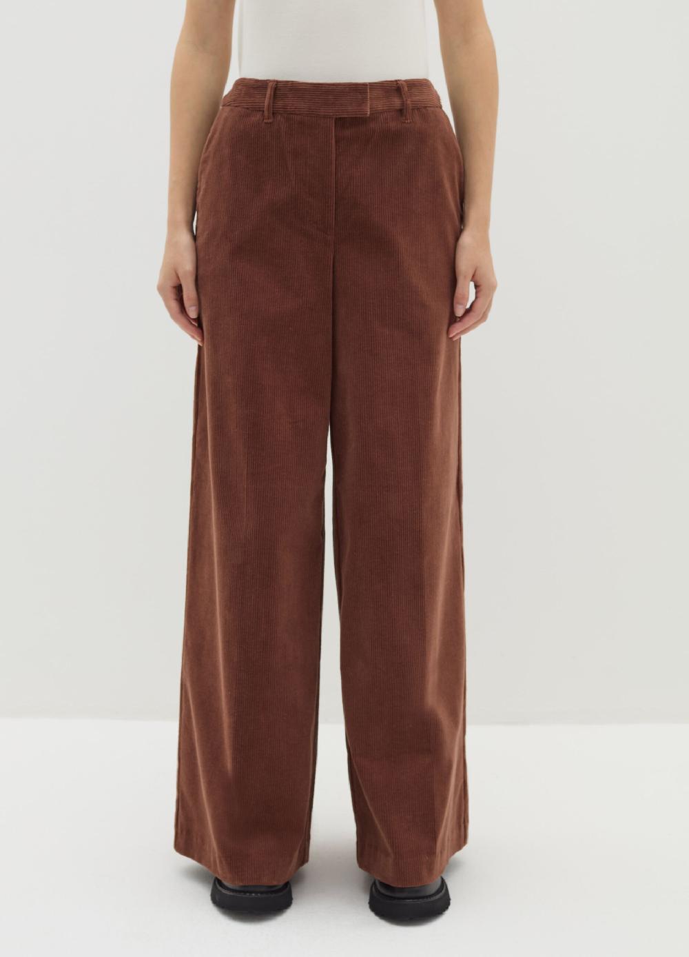 Stefanel Pantalone a gamba larga in corduroy Outlet