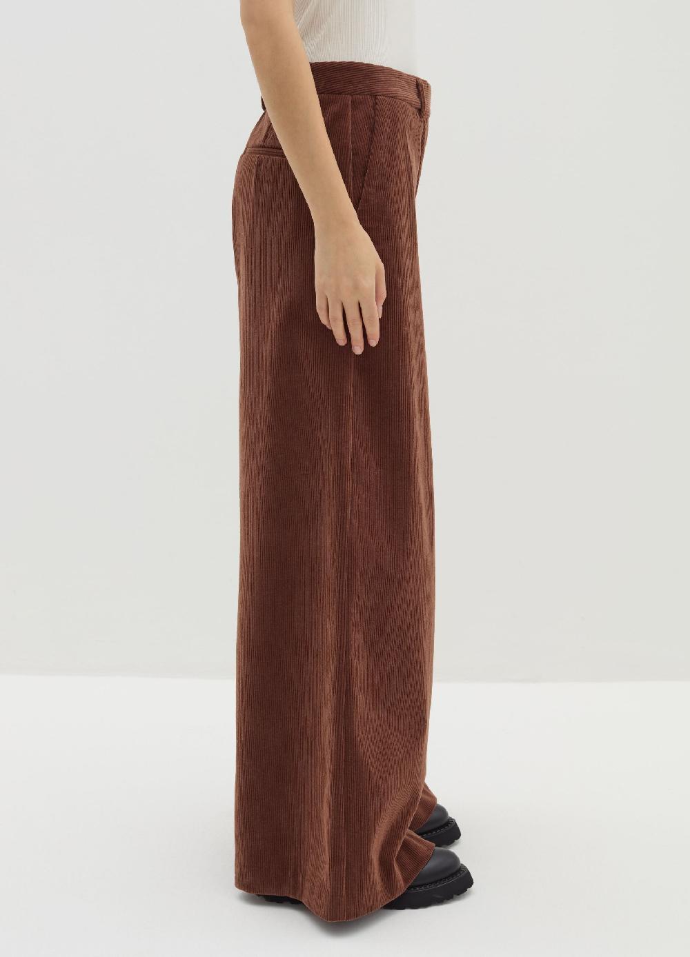 Stefanel Pantalone a gamba larga in corduroy Outlet