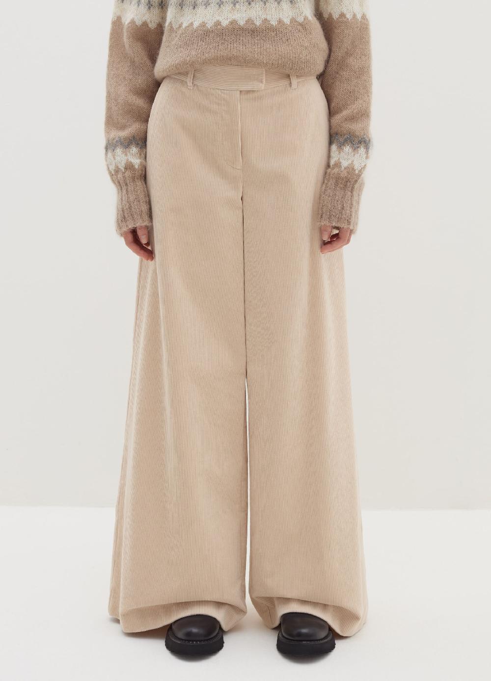 Stefanel Pantalone a gamba larga in corduroy Saldi