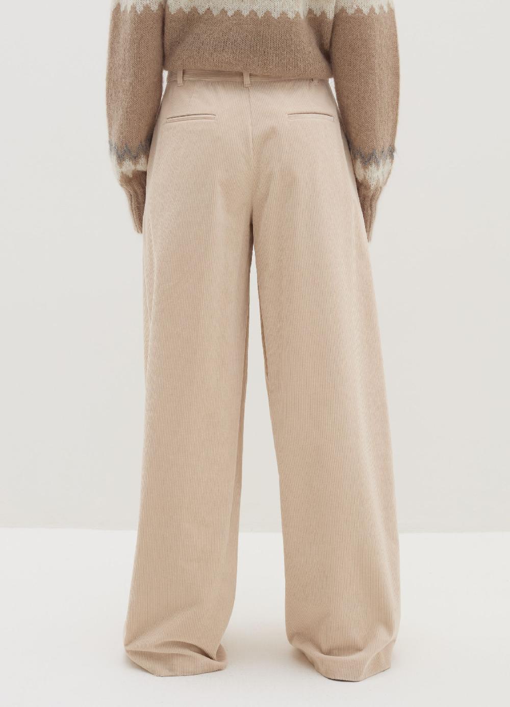 Stefanel Pantalone a gamba larga in corduroy Saldi