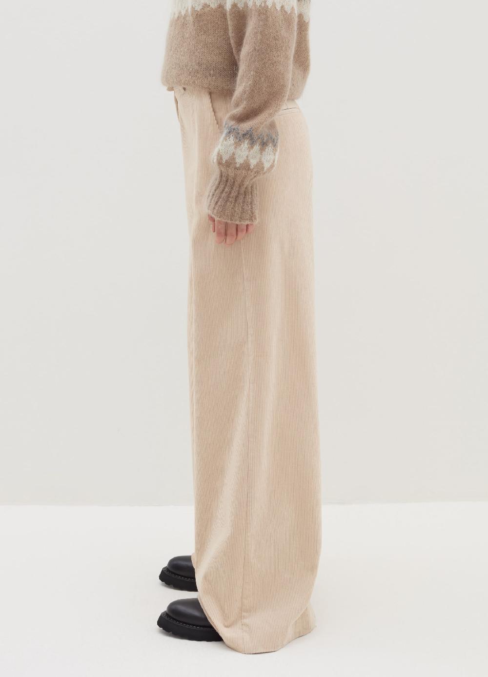 Stefanel Pantalone a gamba larga in corduroy Saldi