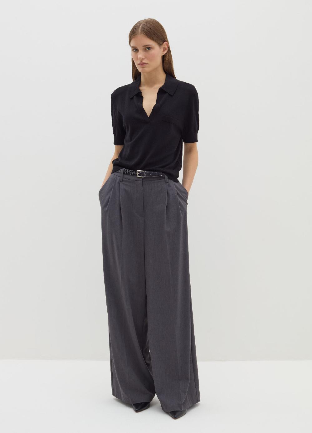 Stefanel Maglia in lana e seta con scollo a polo Hotsell