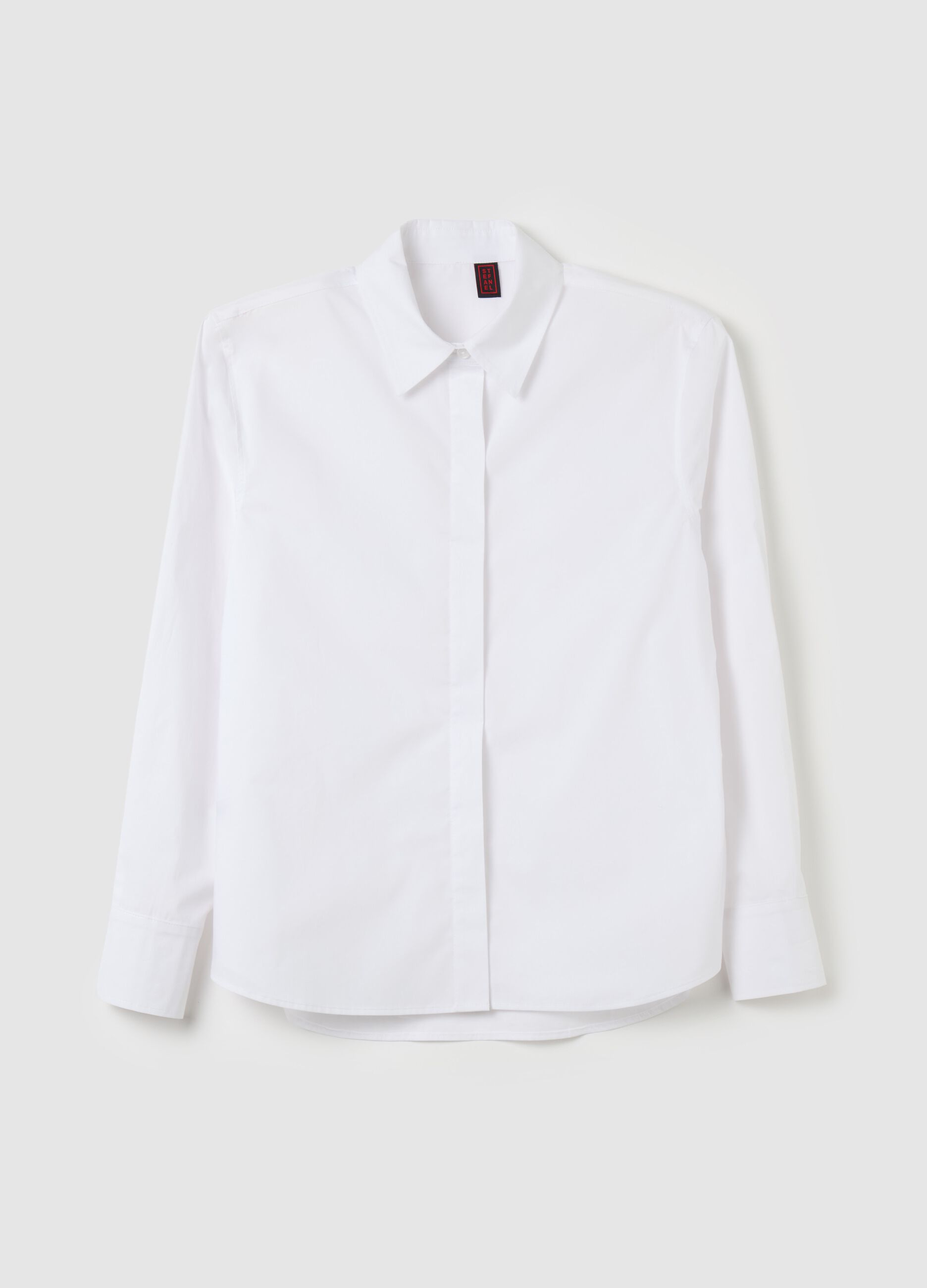 Stefanel Camicia regular fit in popeline Vendite Flash