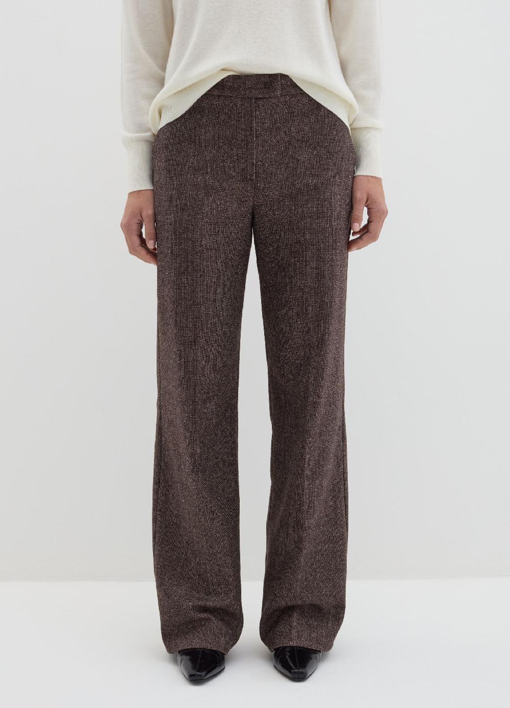 Stefanel Pantalone palazzo in tweed In Saldo