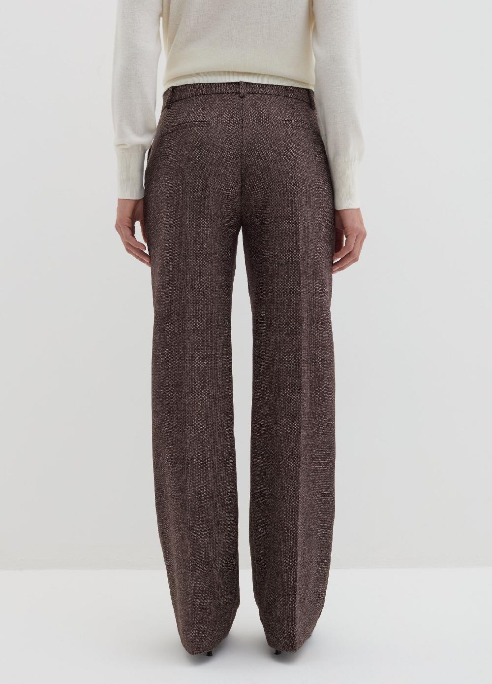 Stefanel Pantalone palazzo in tweed In Saldo