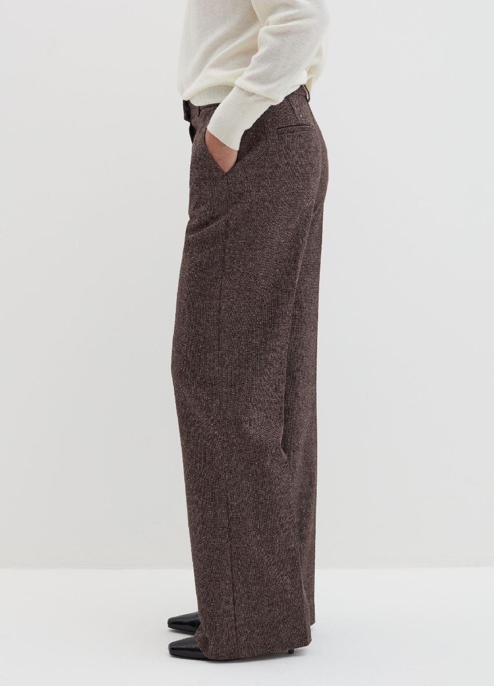 Stefanel Pantalone palazzo in tweed In Saldo