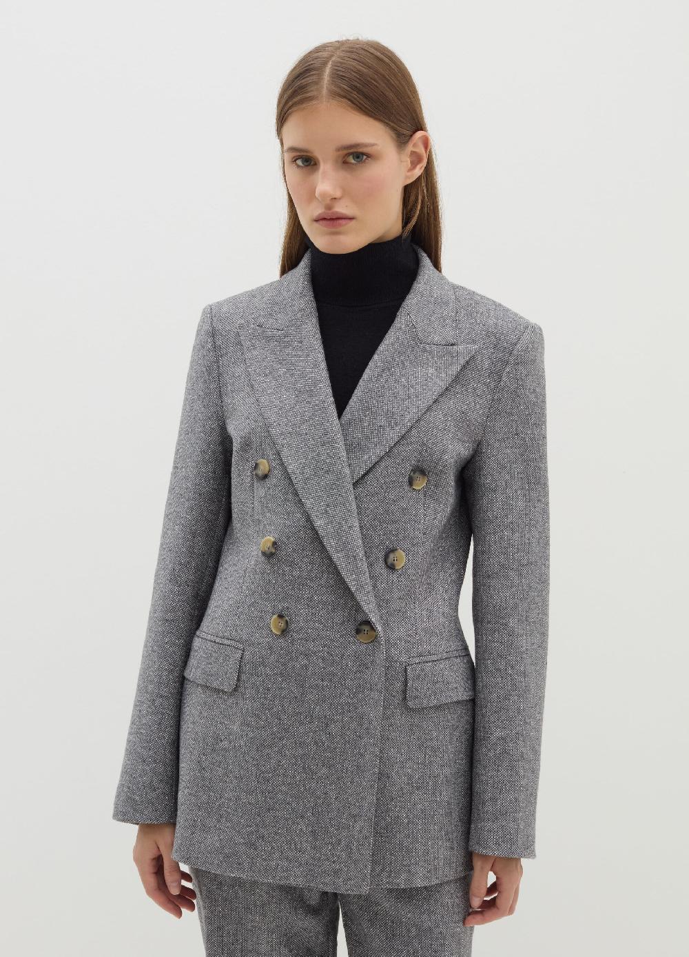 Stefanel Blazer doppiopetto in tweed Nuova