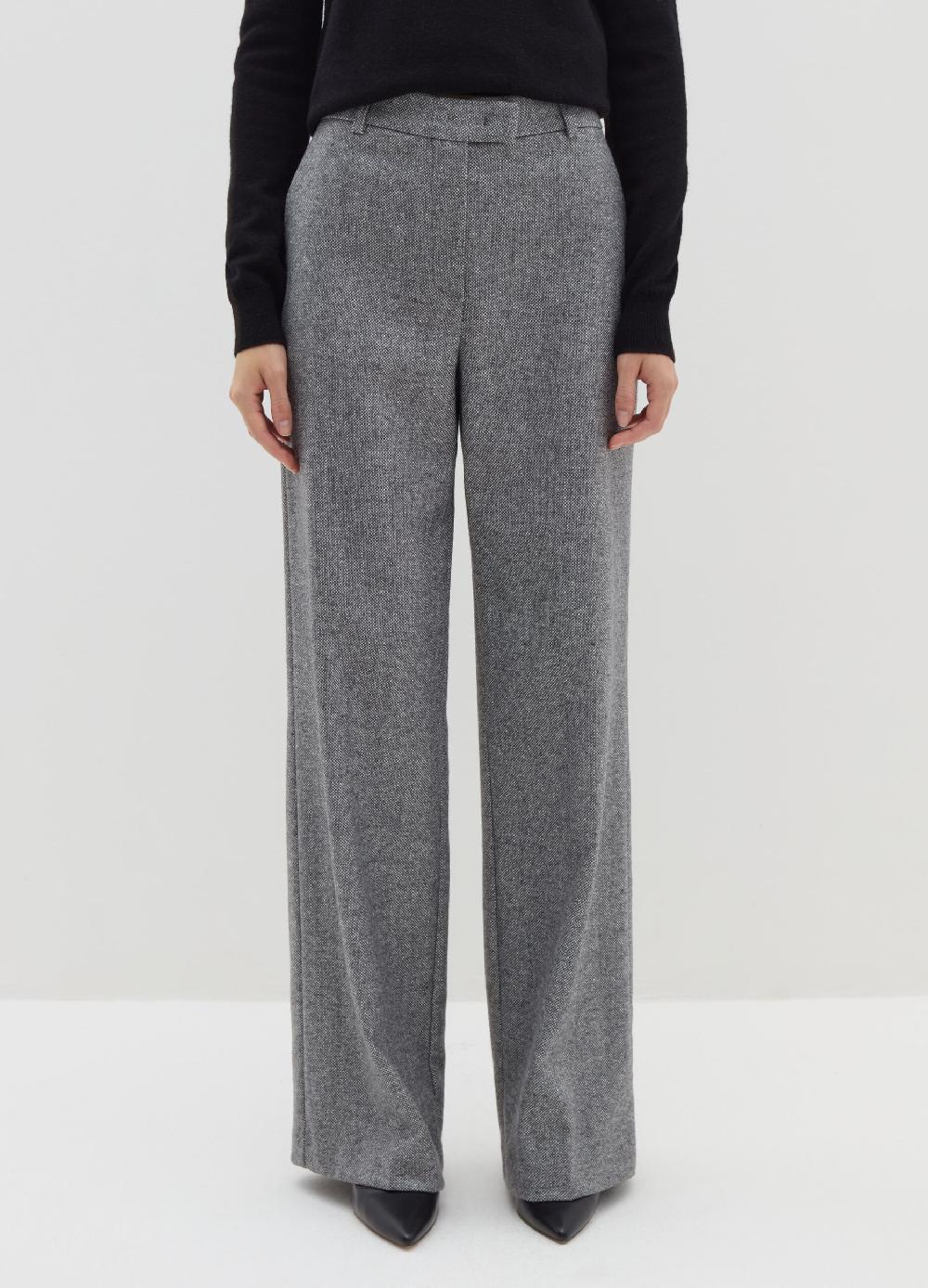 Stefanel Pantalone palazzo in tweed Moda