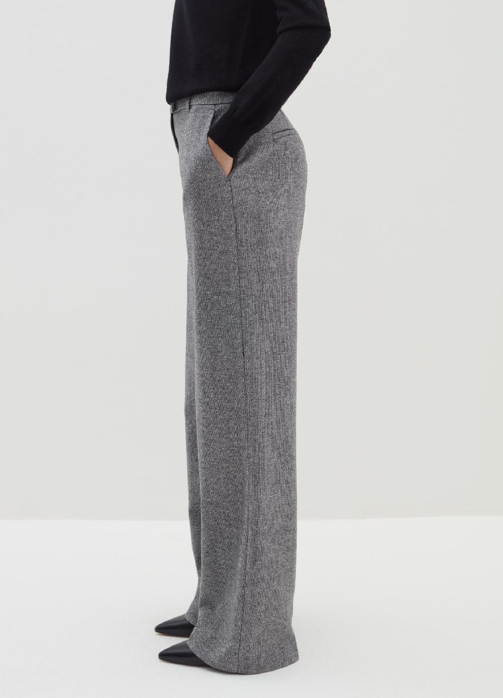 Stefanel Pantalone palazzo in tweed Moda
