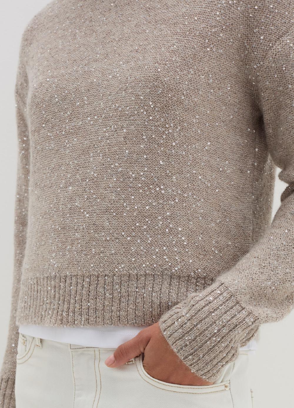 Stefanel Pullover in mohair con micro paillettes Promozione