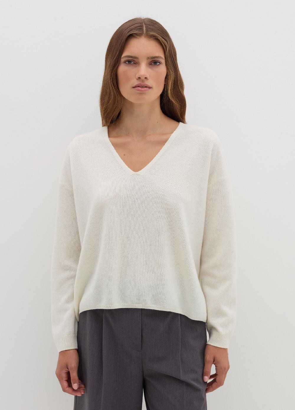 Stefanel Pullover in lana e cashmere con scollo a V Spedizione Gratuita