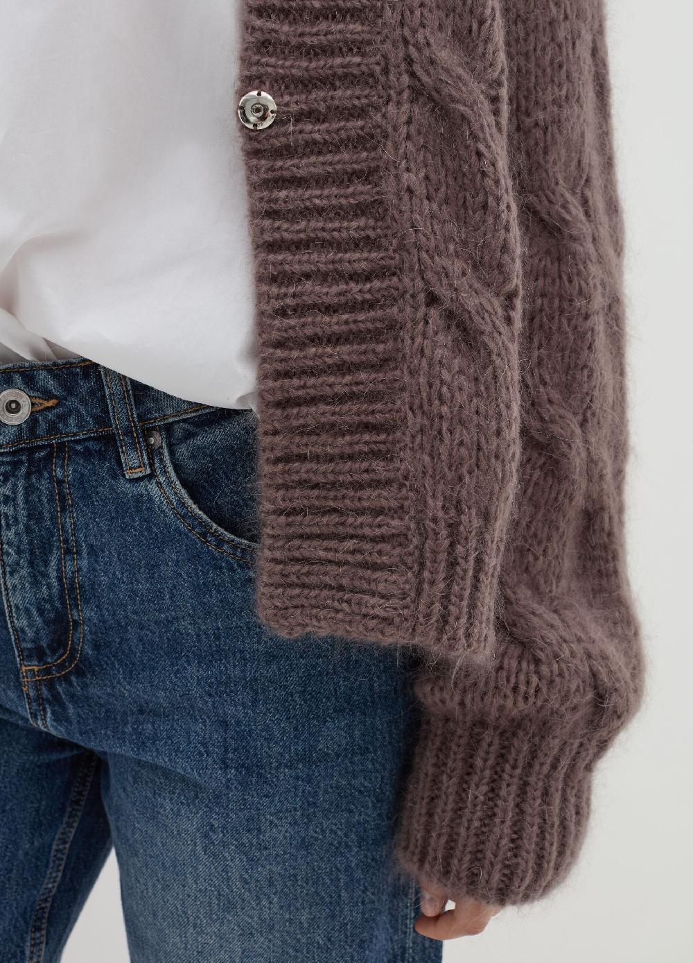 Stefanel Cardigan oversize a treccia con scollo a V Pezzi Unici