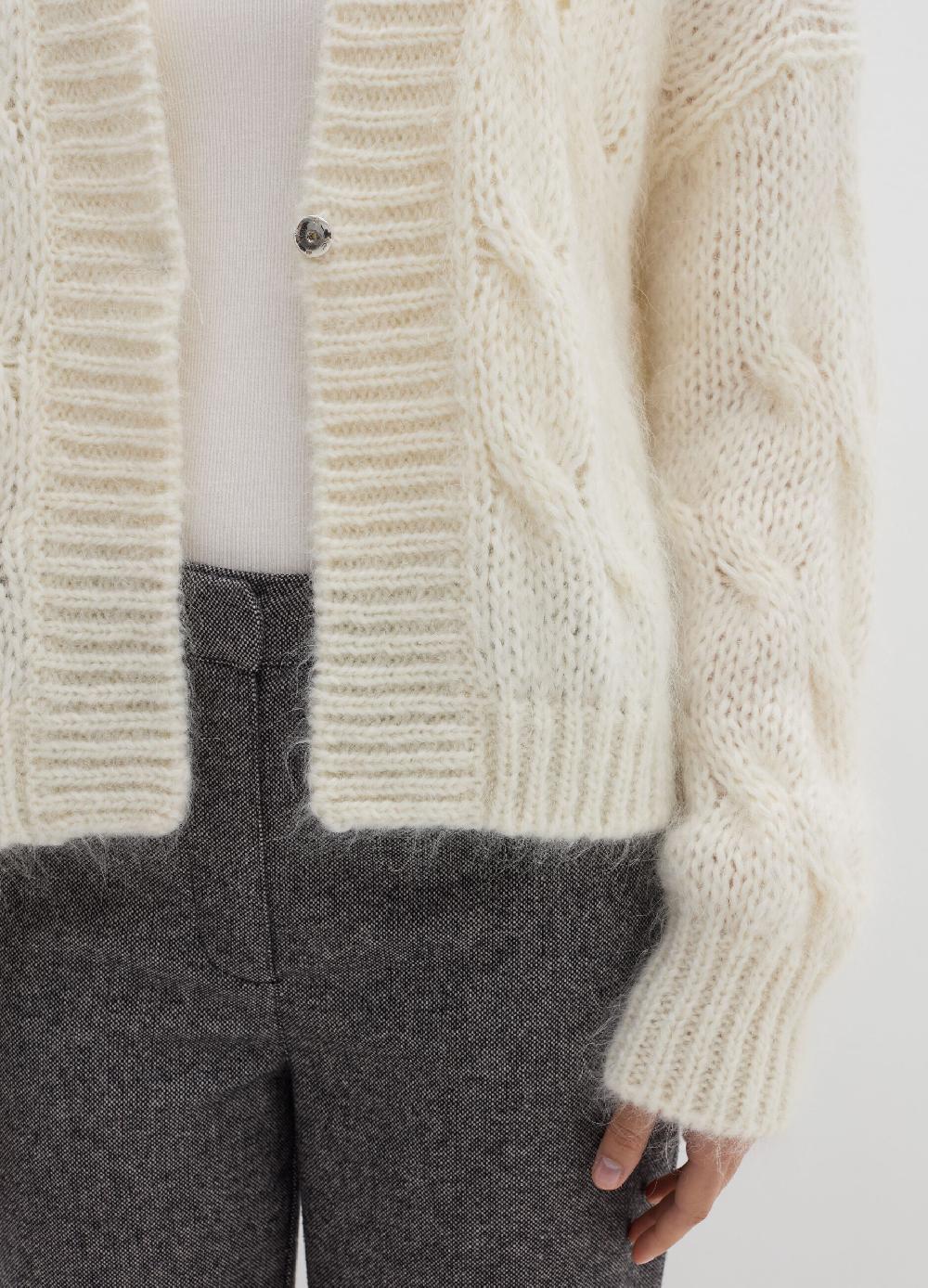 Stefanel Cardigan oversize a treccia con scollo a V Soddisfazione Garantita