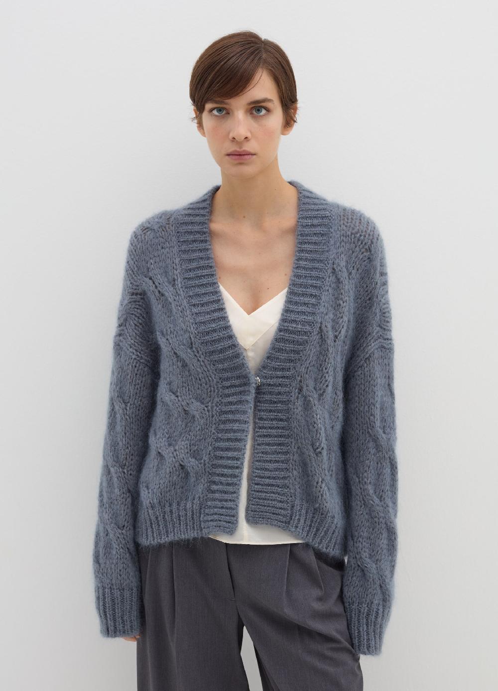 Stefanel Cardigan oversize a treccia con scollo a V Qualità Garantita