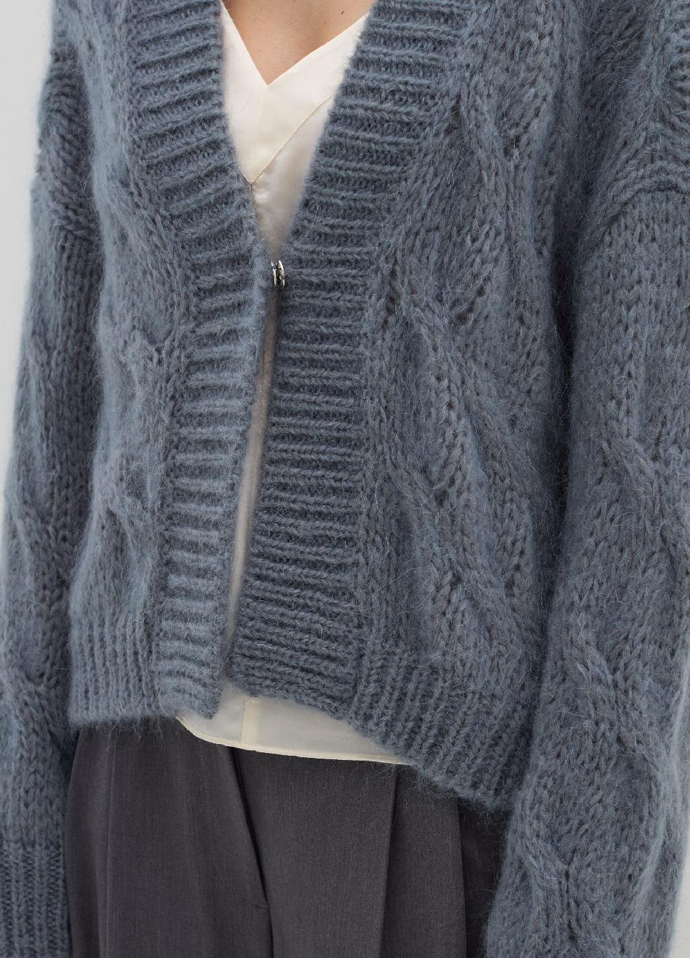 Stefanel Cardigan oversize a treccia con scollo a V Qualità Garantita