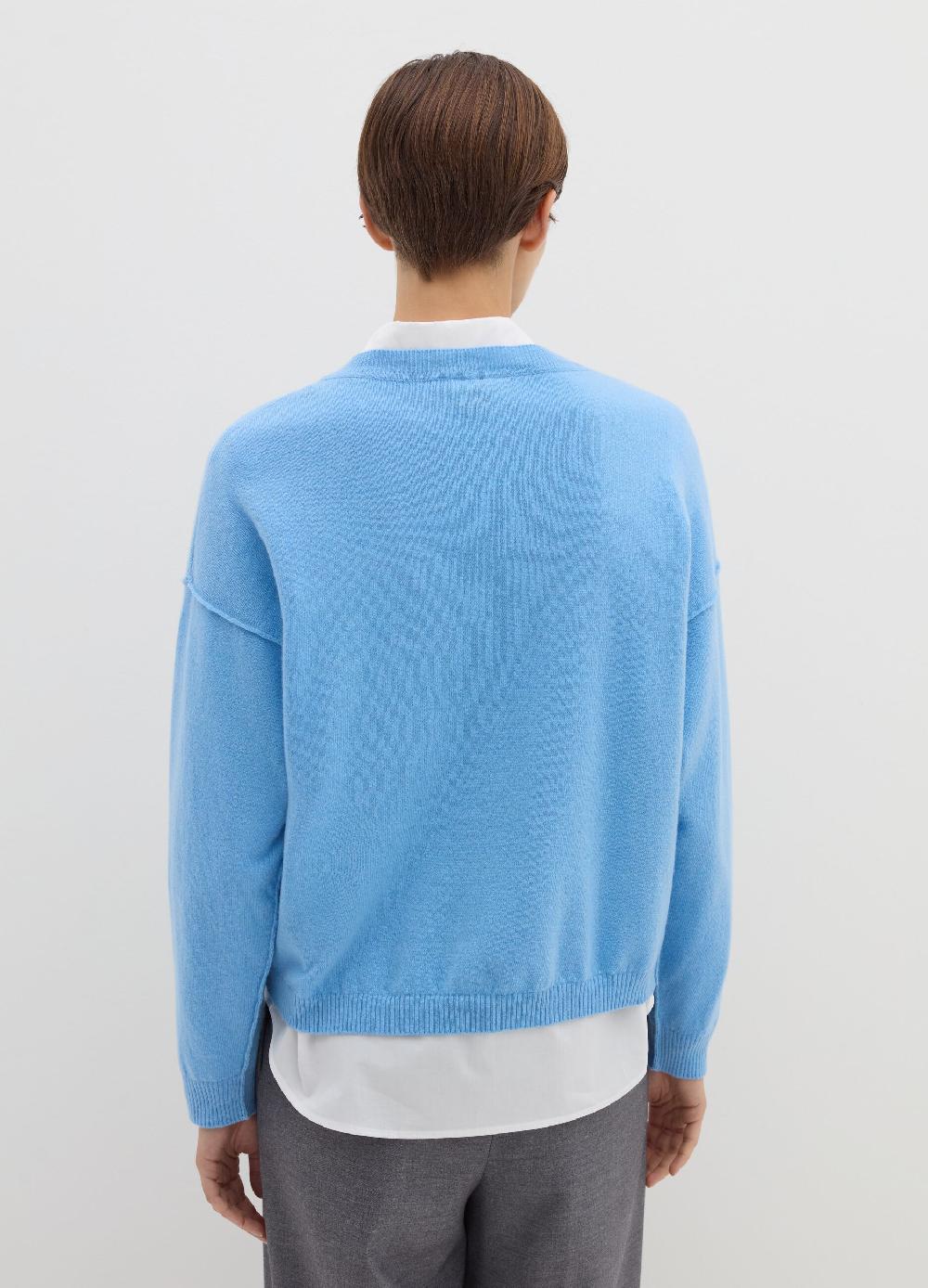 Stefanel Pullover in lana viscosa e cashmere con scollo a V Fino Al -60%