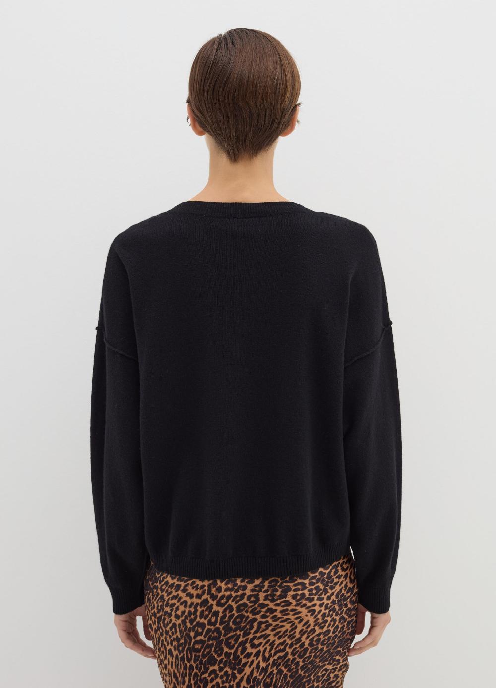 Stefanel Pullover in lana viscosa e cashmere con scollo a V Affare Del Giorno