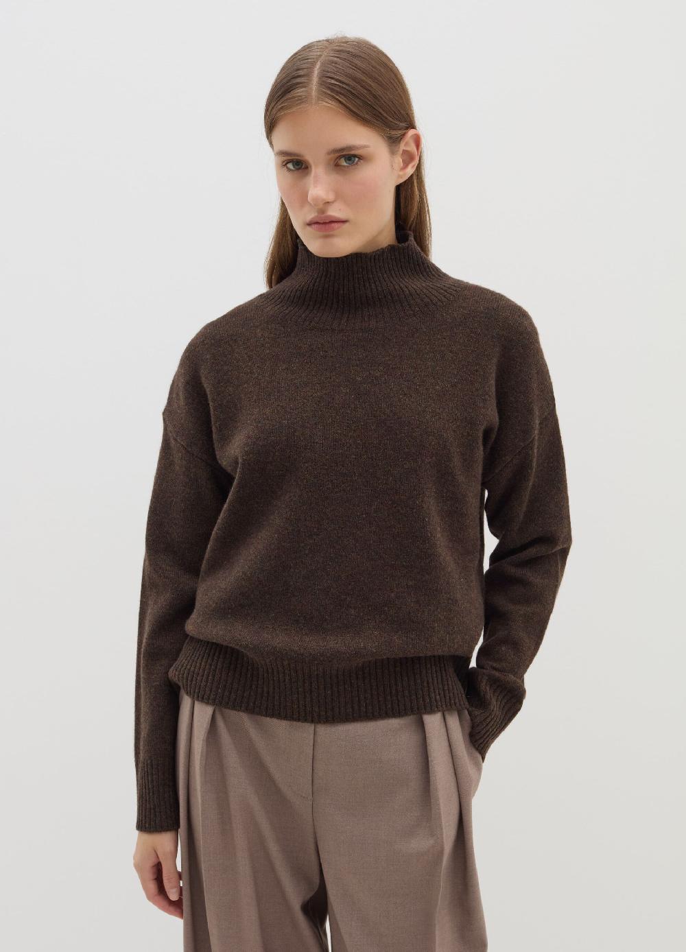 Stefanel Pullover mock neck in lana cardata Presa