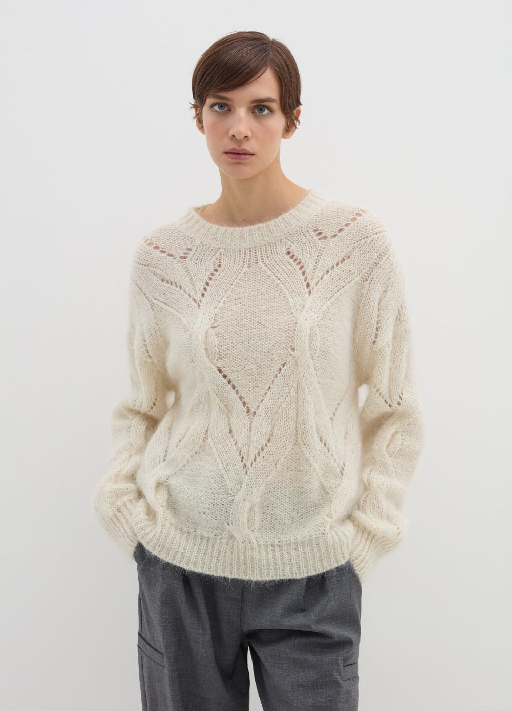 Stefanel Pullover a trecce con lurex Economico