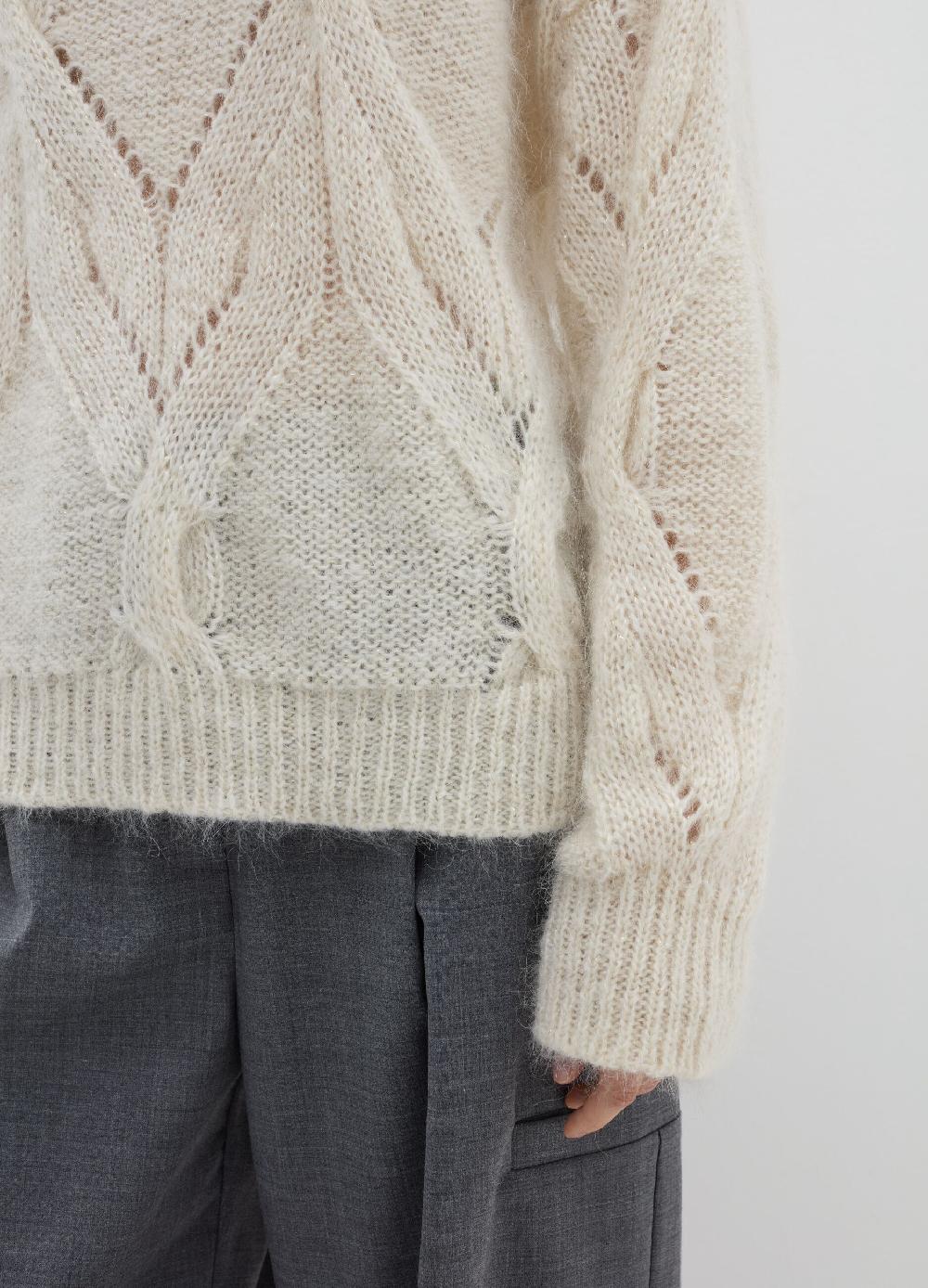 Stefanel Pullover a trecce con lurex Economico