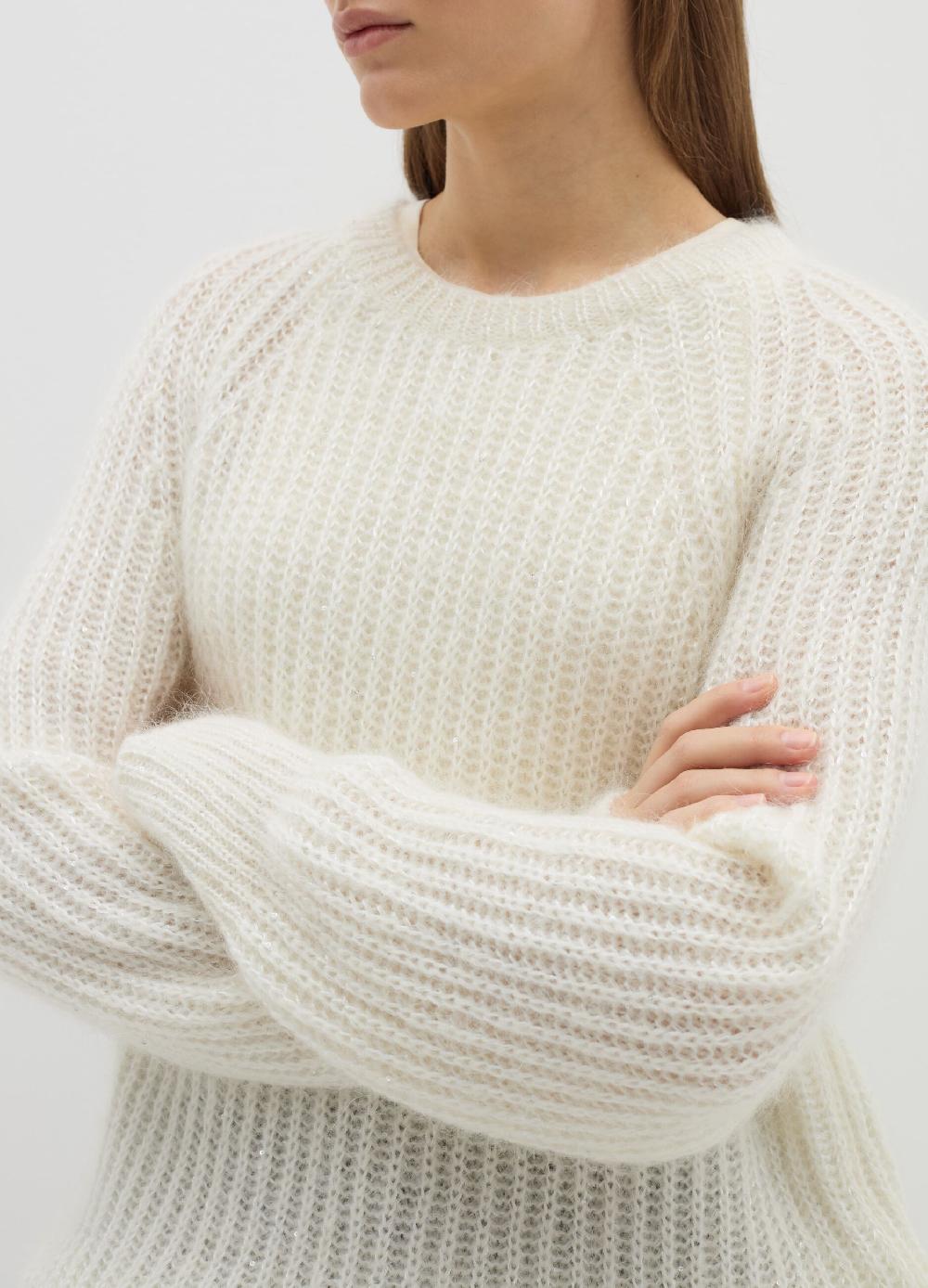 Stefanel Pullover a coste inglesi con micro paillettes Outlet