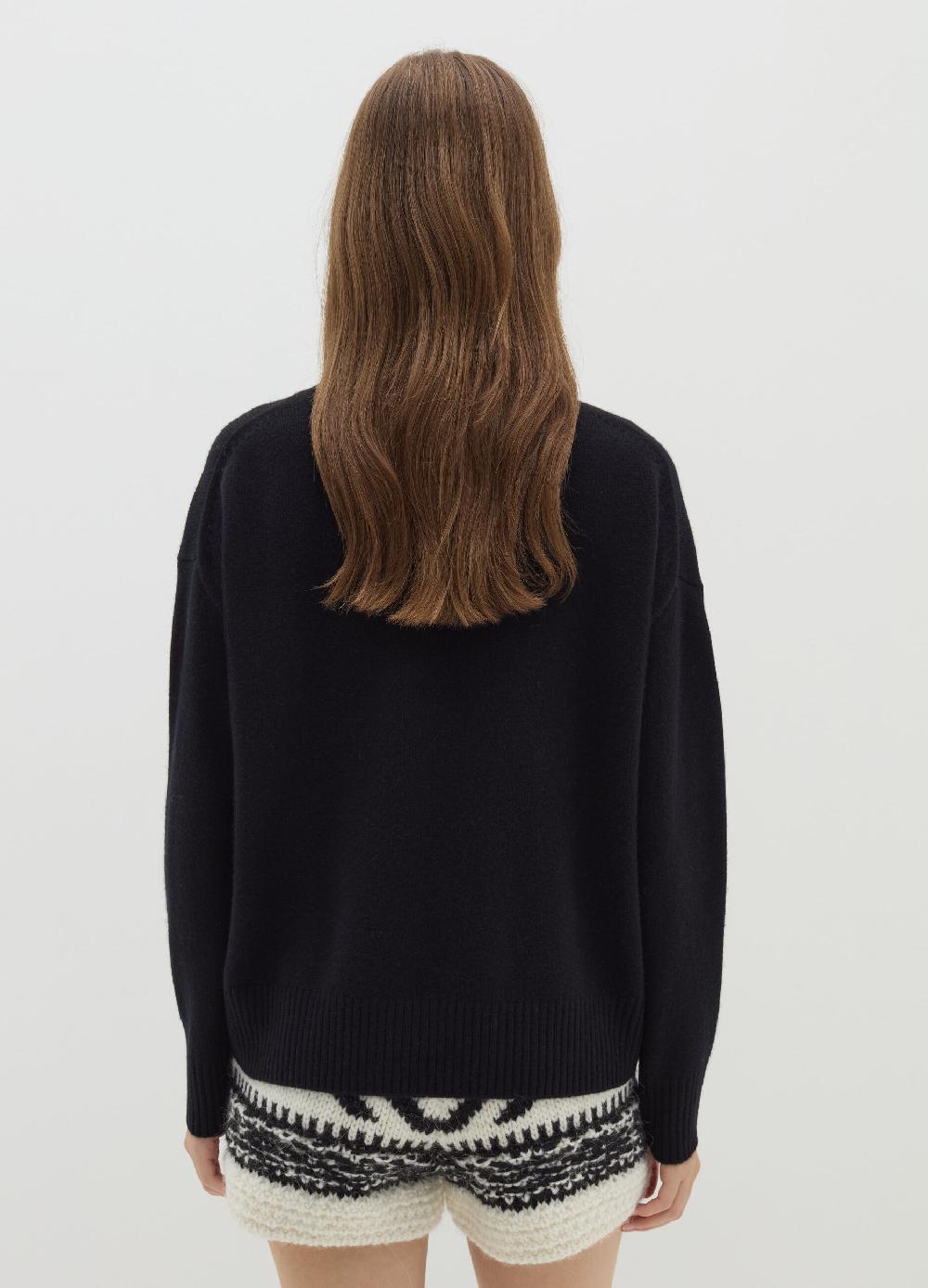Stefanel Pullover mock neck in lana cardata In Vendita